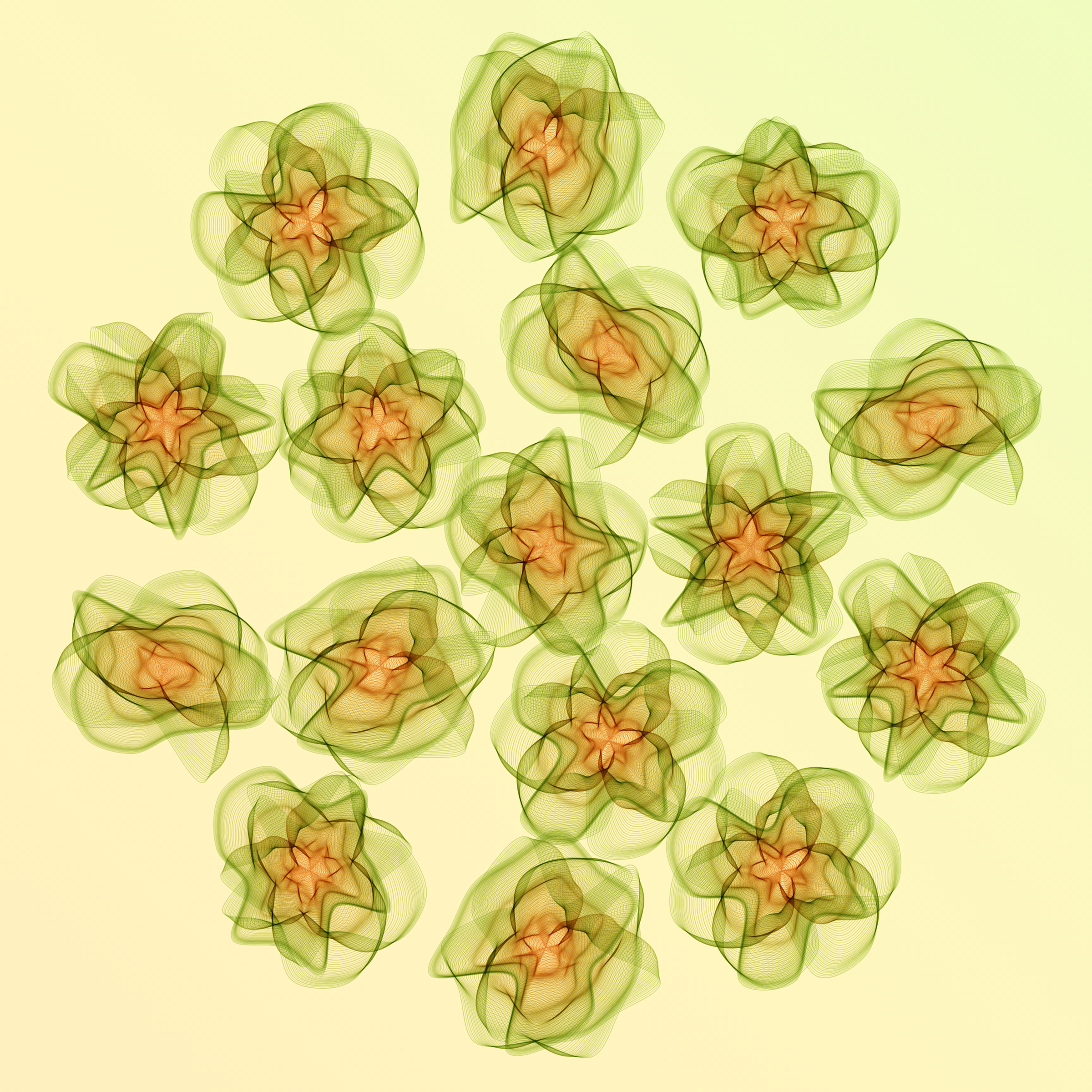 Art Blocks - Art Blocks v2 - Flowers #1425 - NFT # 116001425