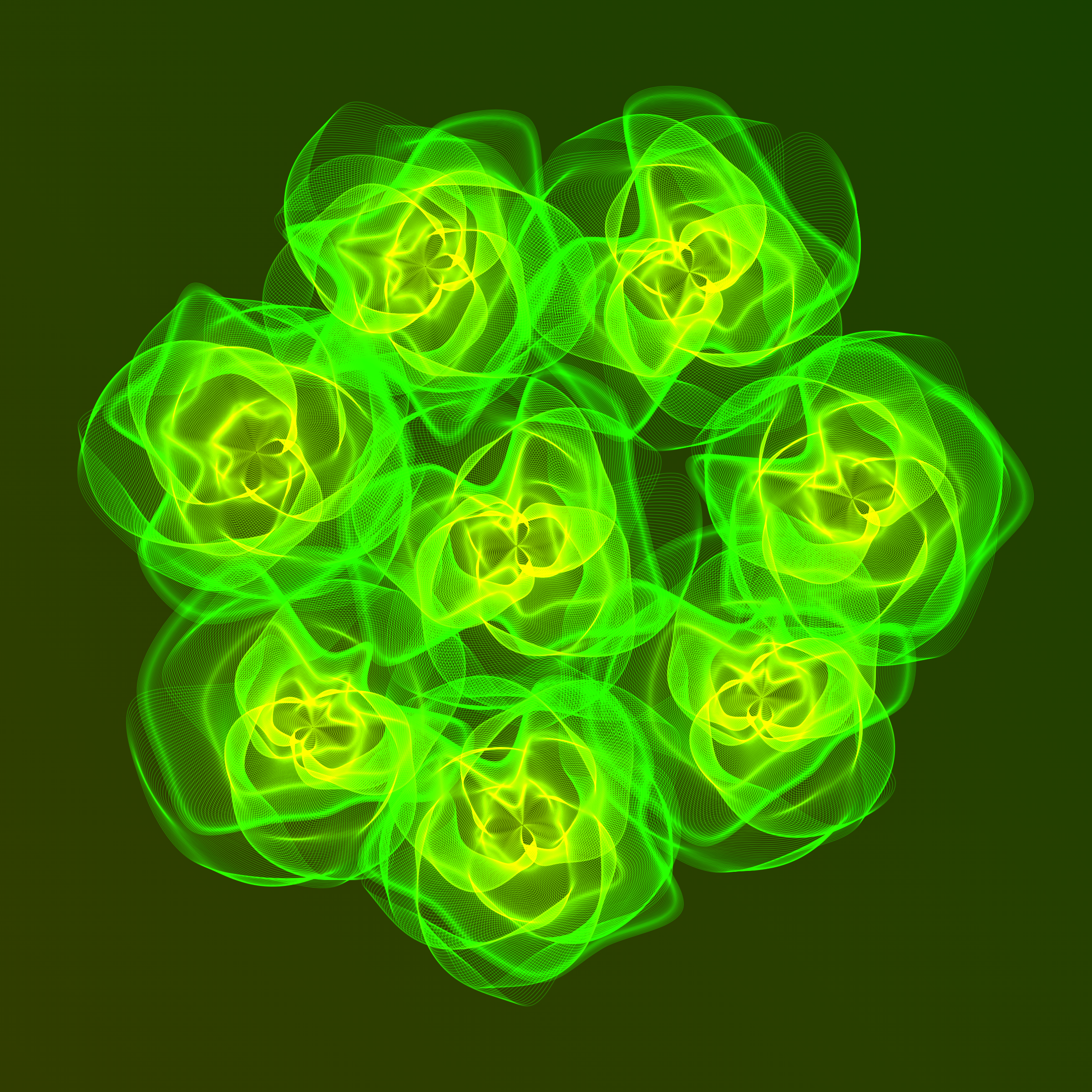 Art Blocks - Art Blocks v2 - Flowers #1566 - NFT # 116001566