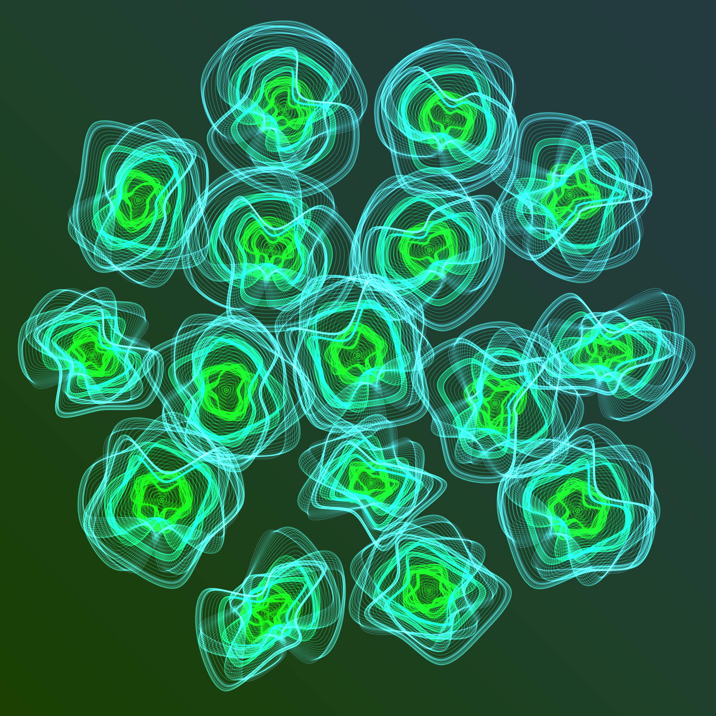 Art Blocks - Art Blocks v2 - Flowers #1755 - NFT # 116001755