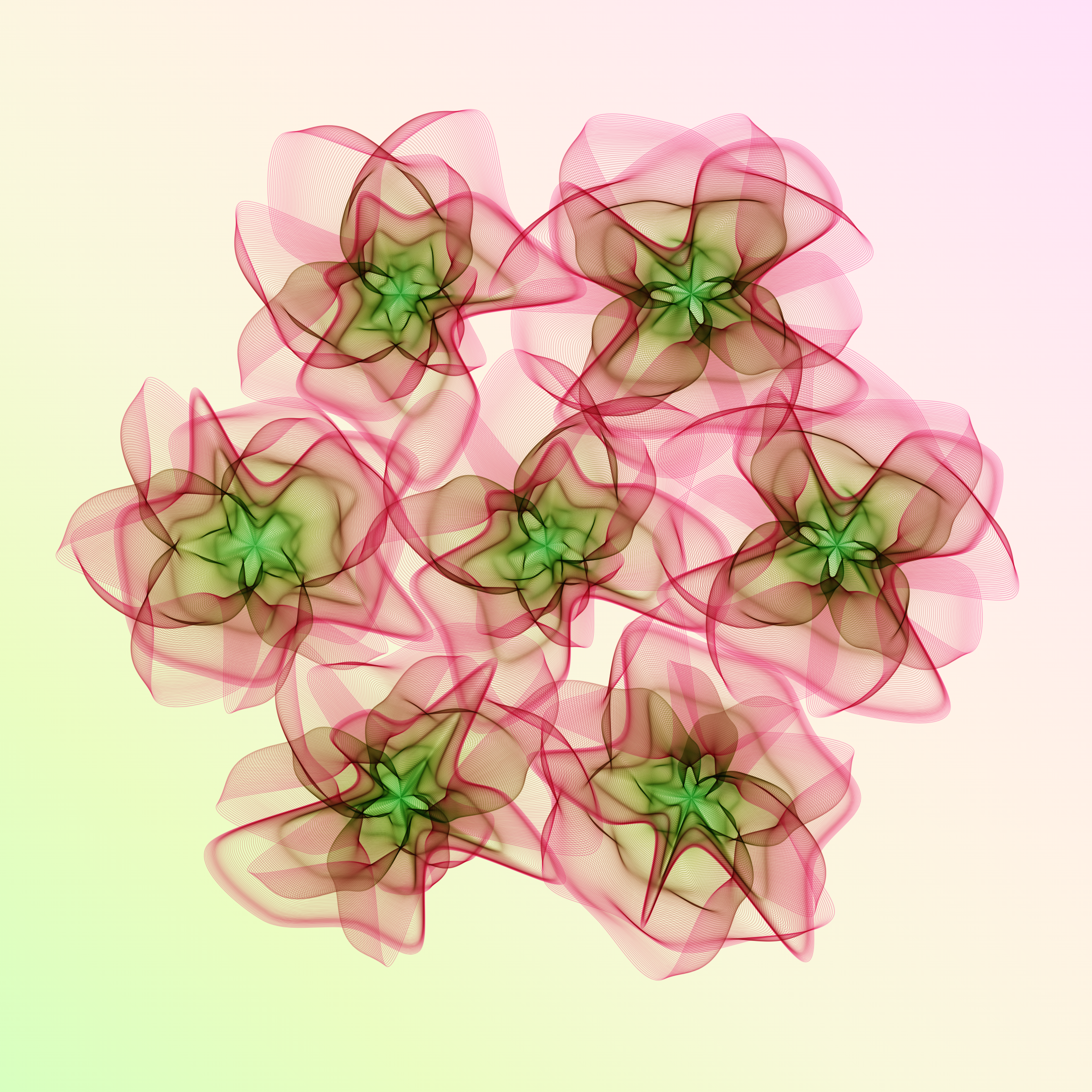 Art Blocks - Art Blocks v2 - Flowers #3082 - NFT # 116003082