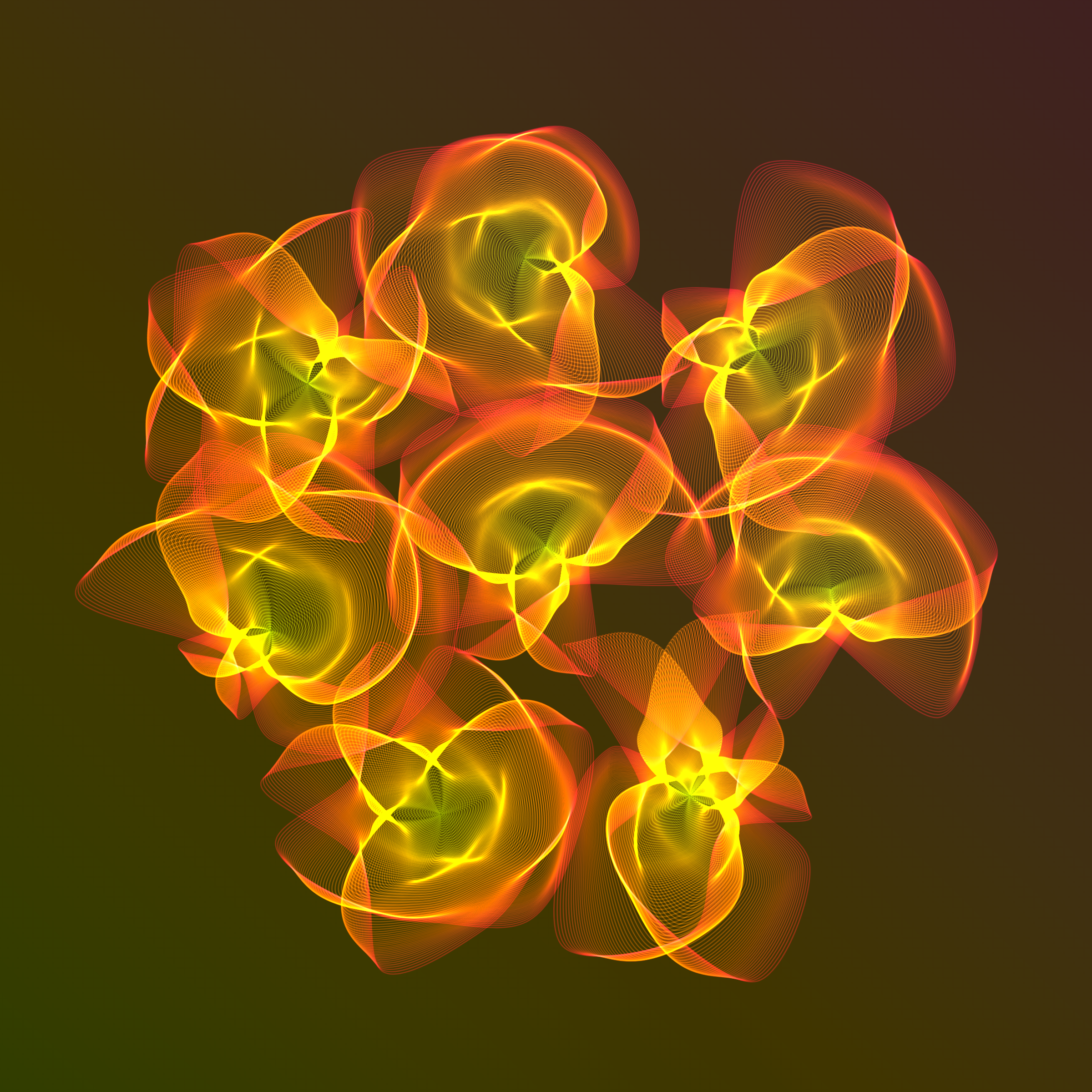 Art Blocks - Art Blocks v2 - Flowers #4596 - NFT # 116004596