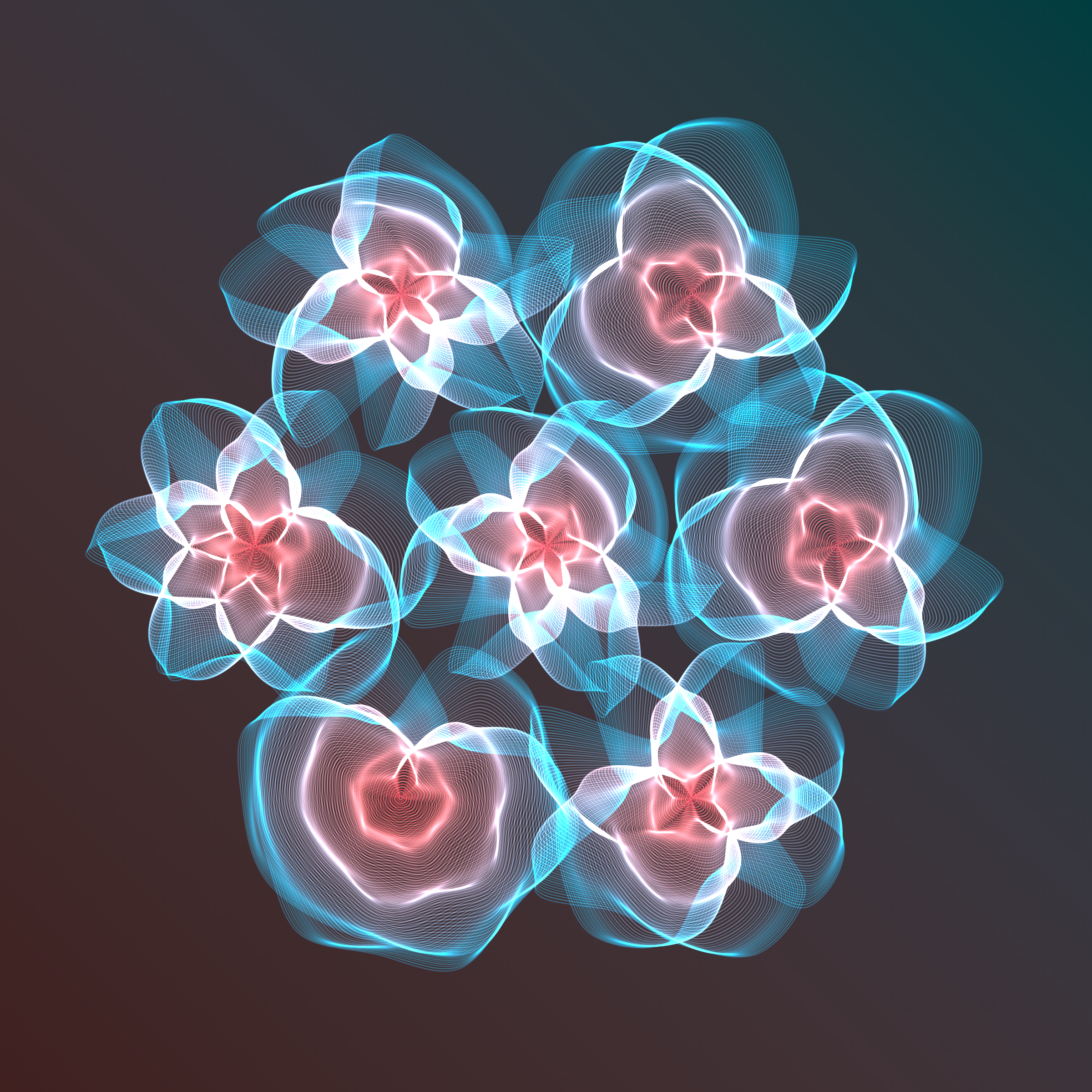 Art Blocks - Art Blocks v2 - Flowers #4884 - NFT # 116004884