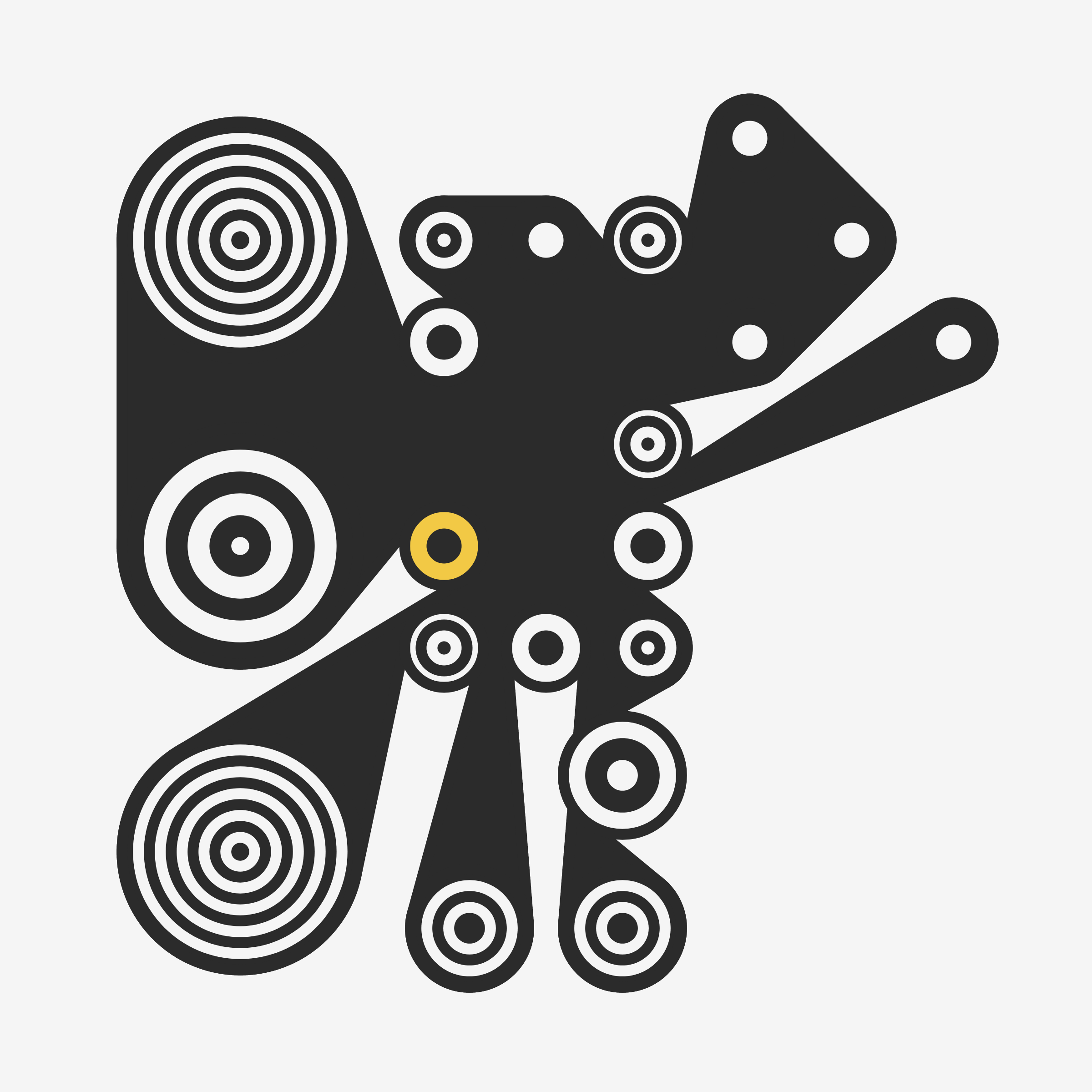 Art Blocks - Art Blocks v2 - Ringers #57 - NFT # 13000057