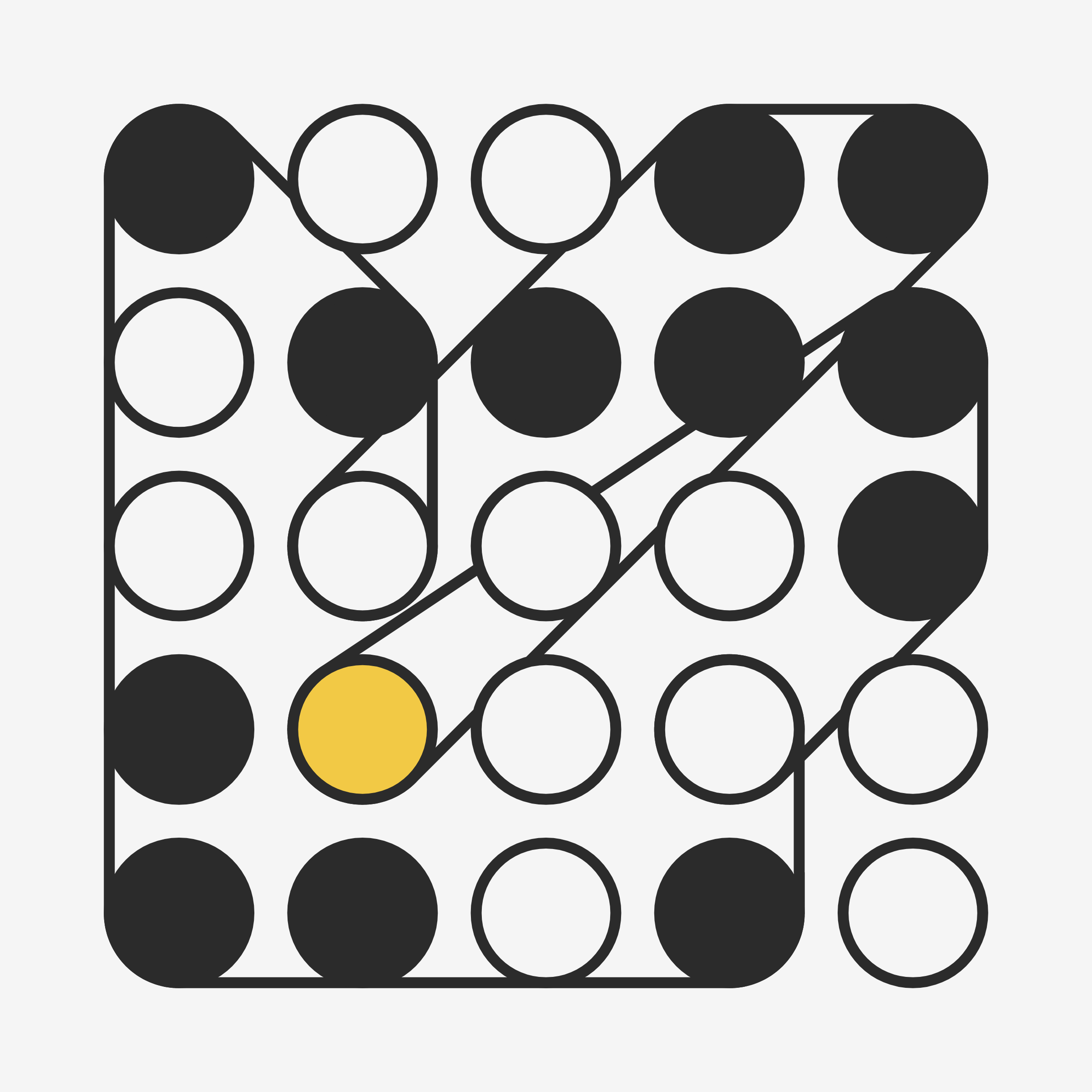 Art Blocks - Art Blocks v2 - Ringers #596 - NFT # 13000596