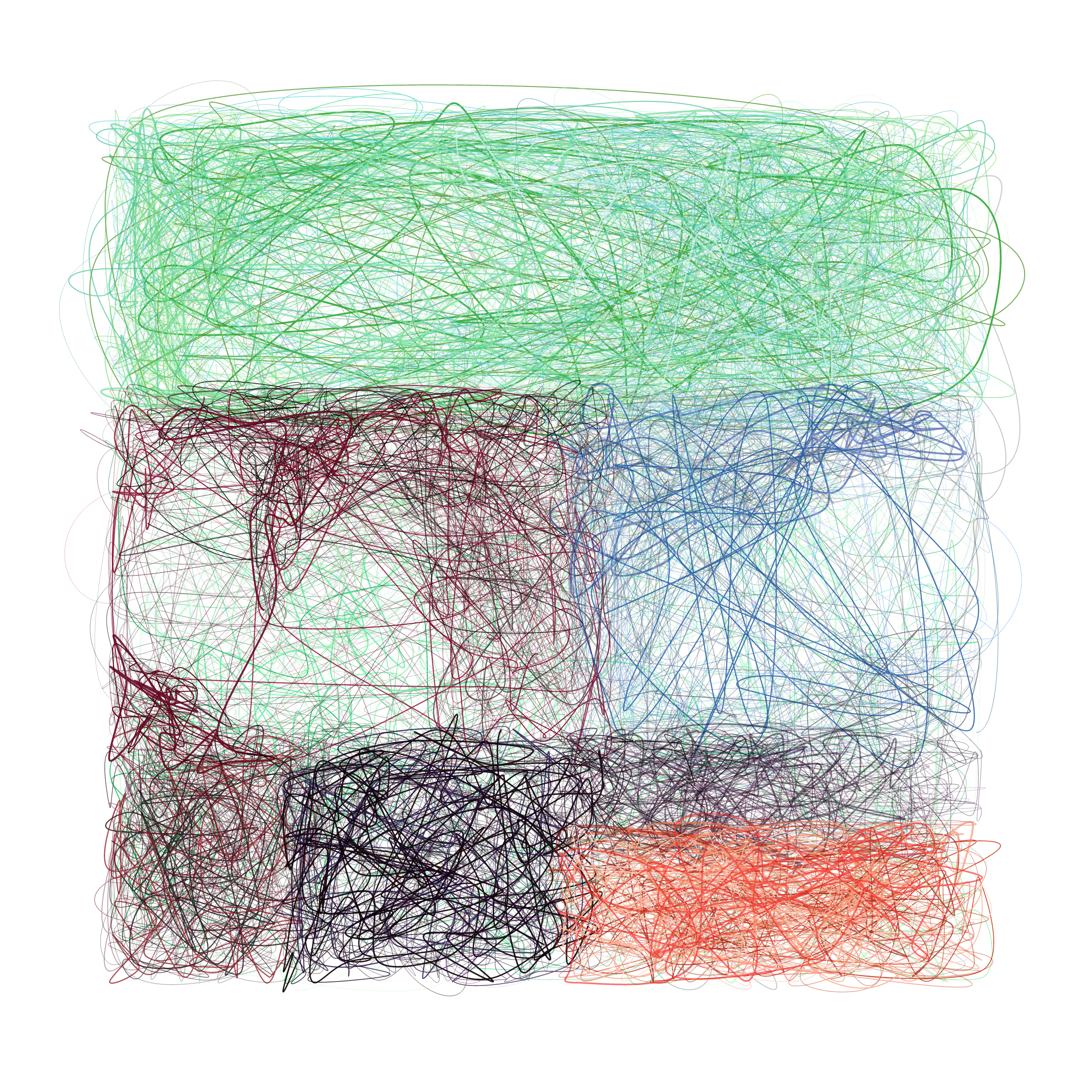 Art Blocks - Art Blocks v2 - Scribbled Boundaries #490 - NFT # 131000490