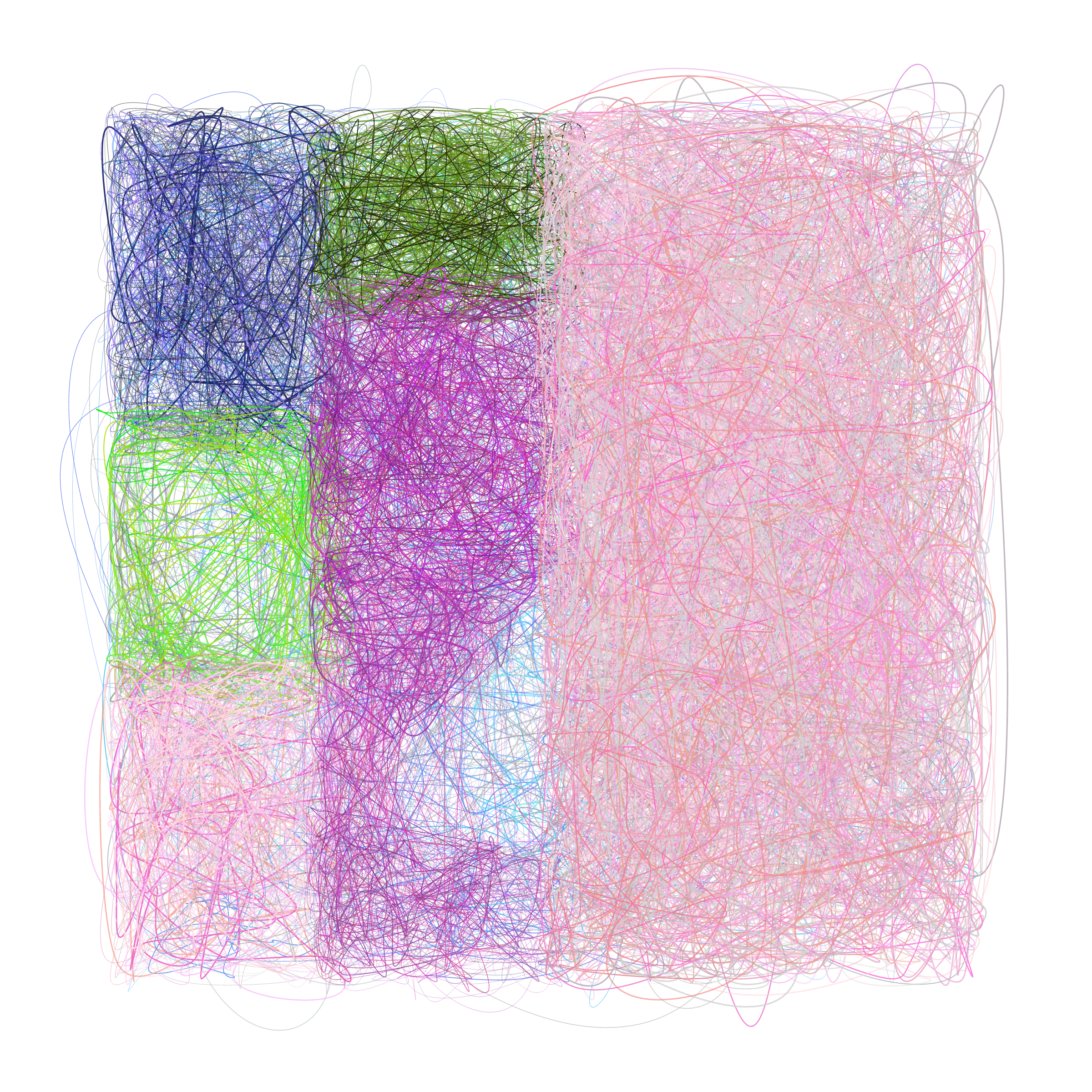 Art Blocks - Art Blocks v2 - Scribbled Boundaries #500 - NFT # 131000500