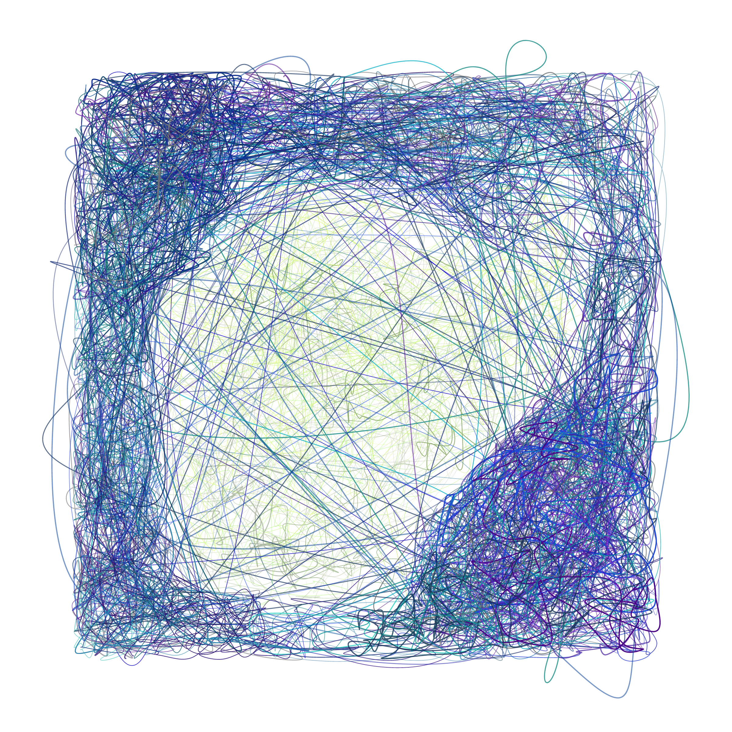 Art Blocks - Art Blocks v2 - Scribbled Boundaries #596 - NFT # 131000596