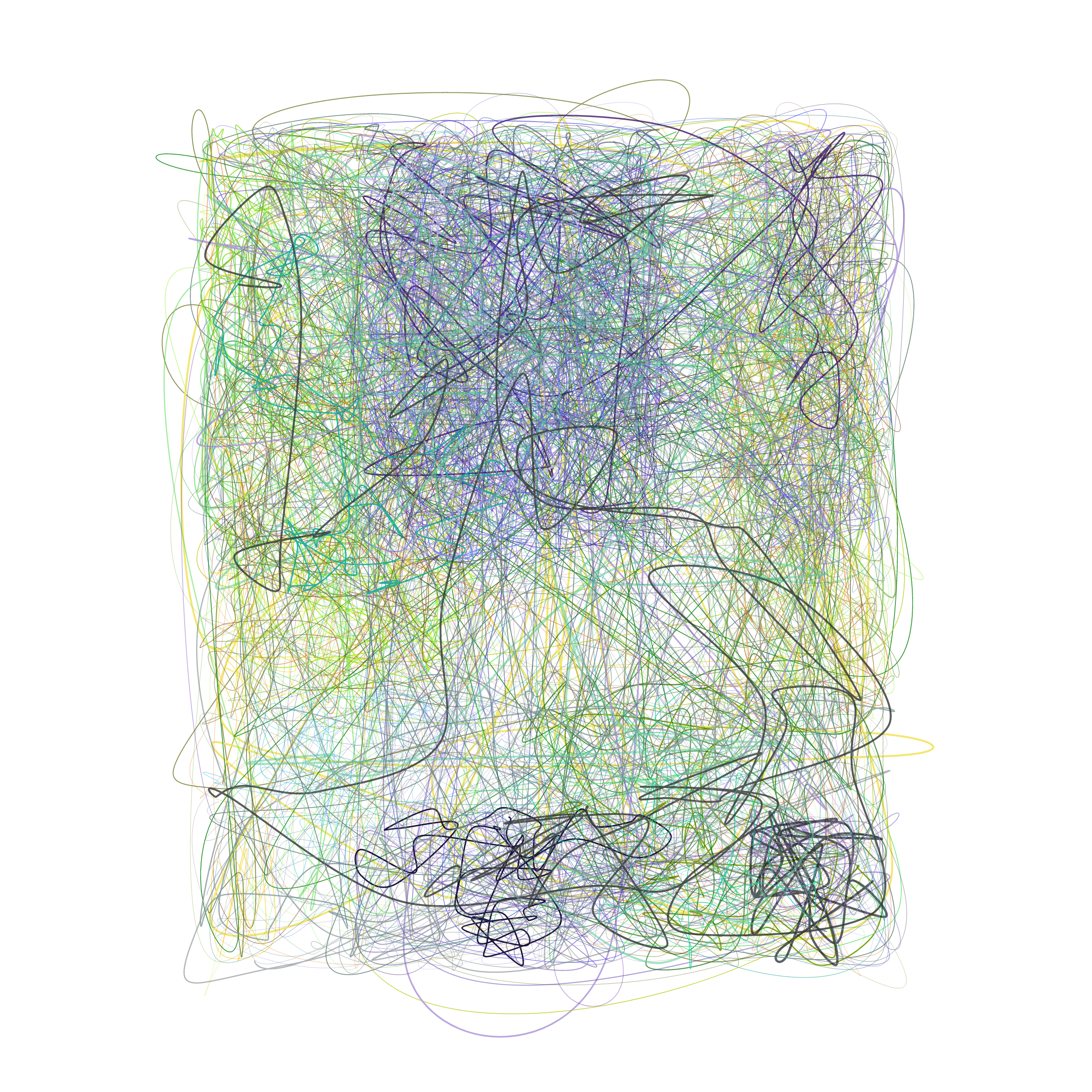 Art Blocks - Art Blocks v2 - Scribbled Boundaries #734 - NFT # 131000734