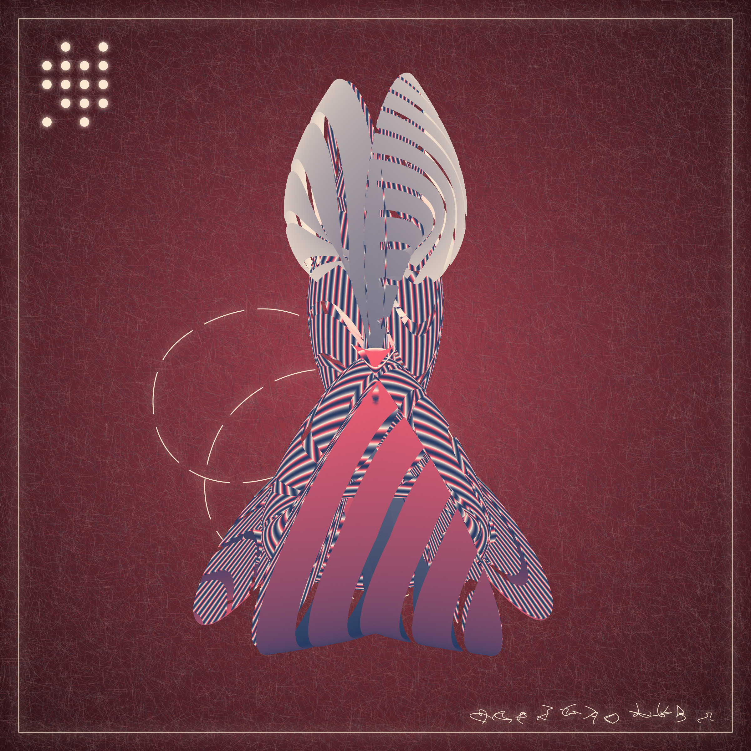 Art Blocks - Art Blocks v2 - Alien Insects #9 - NFT # 137000009