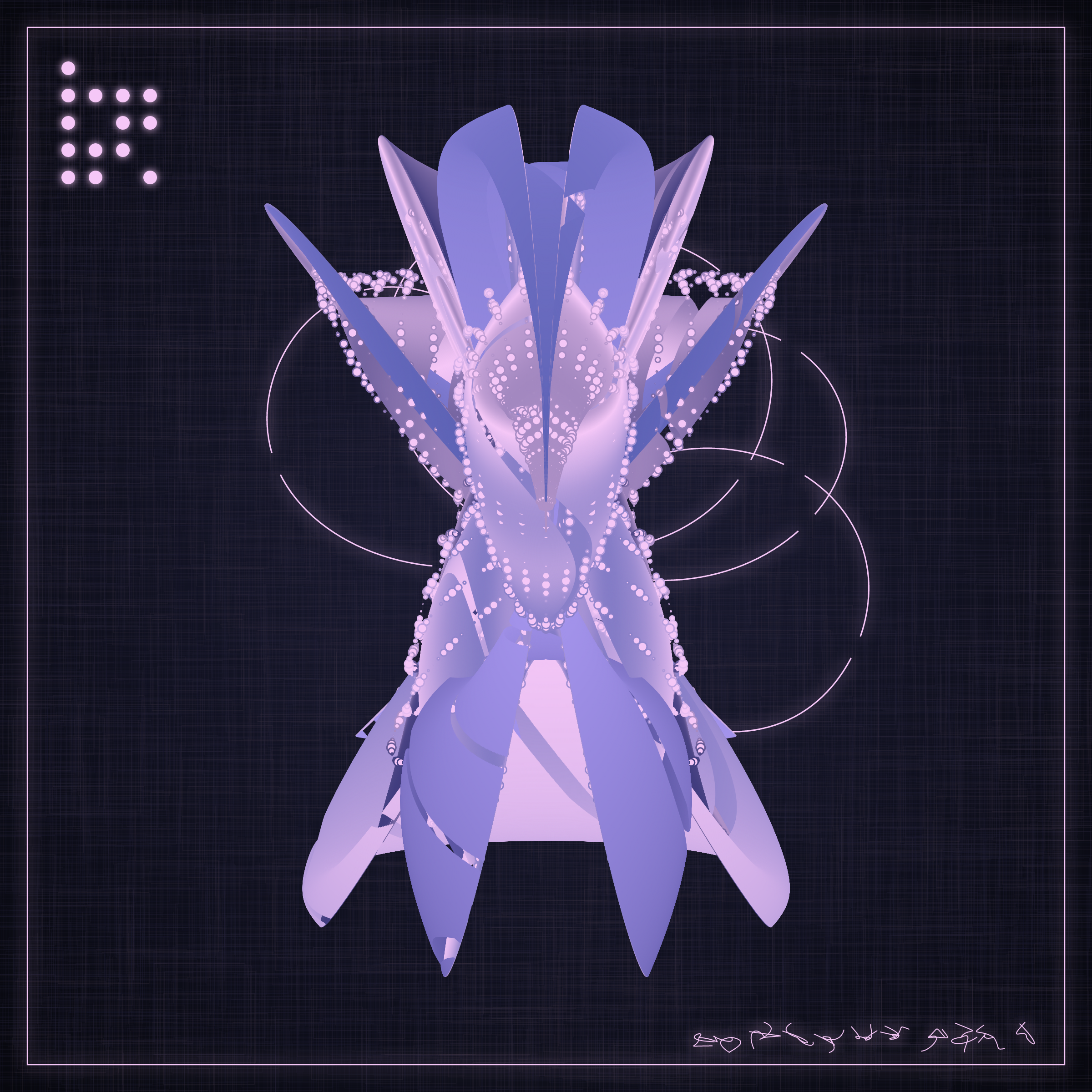 Art Blocks - Art Blocks v2 - Alien Insects #18 - NFT # 137000018