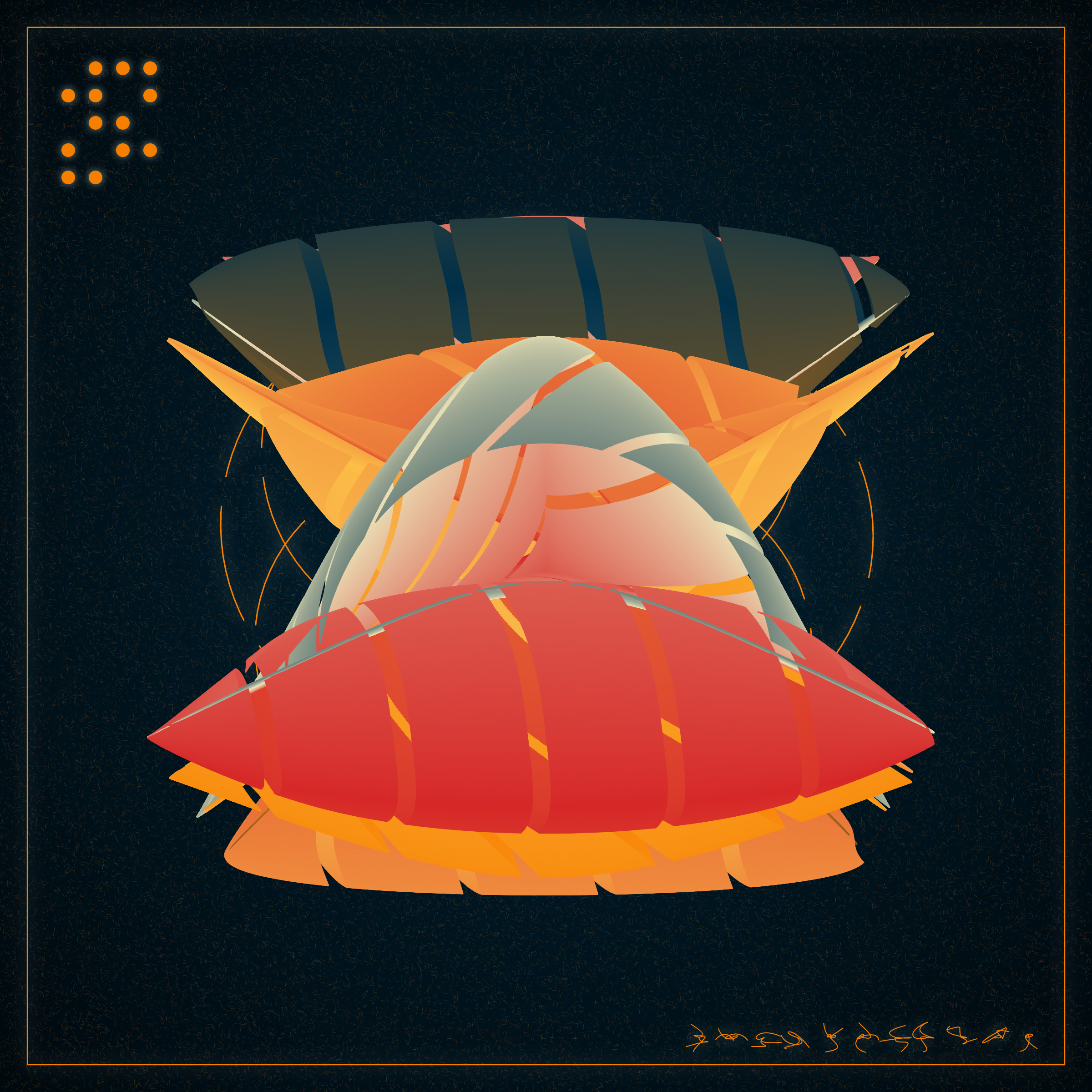 Art Blocks - Art Blocks v2 - Alien Insects #23 - NFT # 137000023