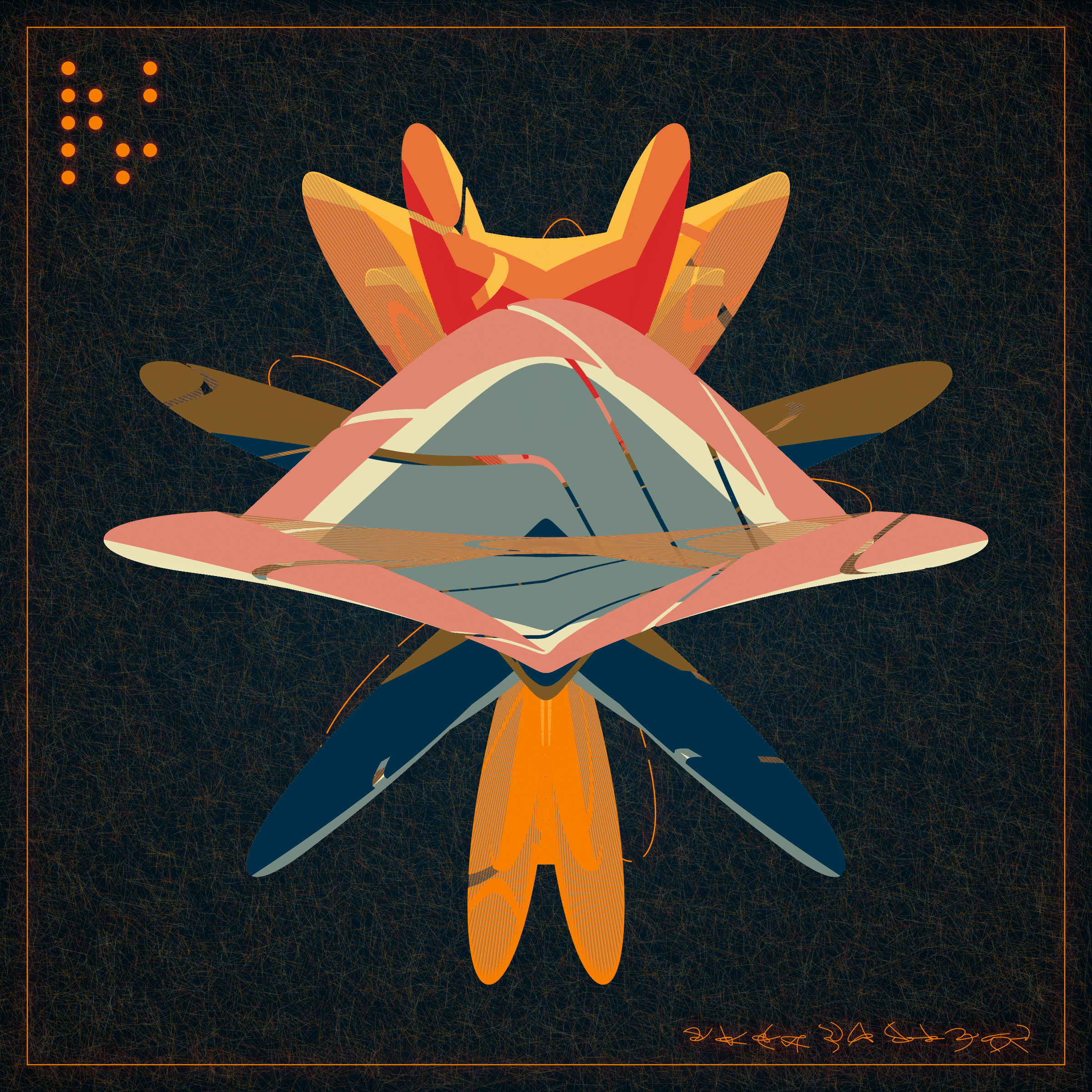 Art Blocks - Art Blocks v2 - Alien Insects #26 - NFT # 137000026