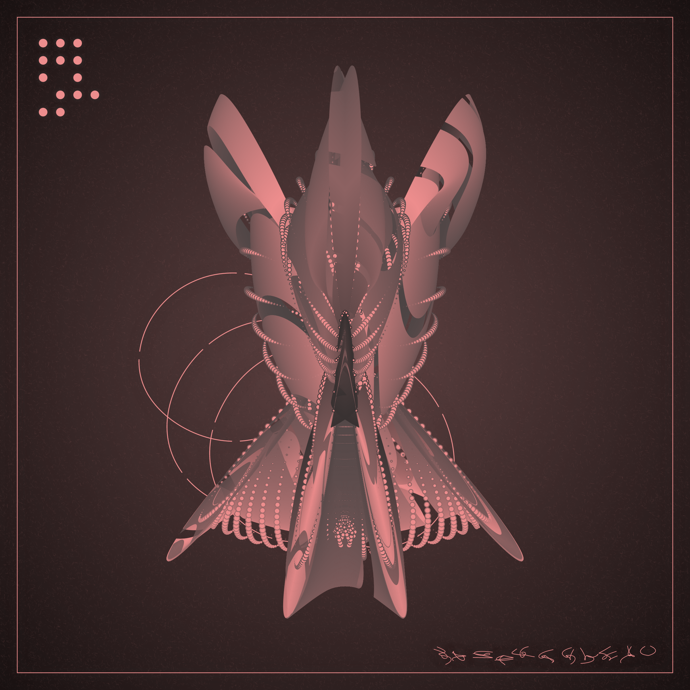 Art Blocks - Art Blocks v2 - Alien Insects #32 - NFT # 137000032