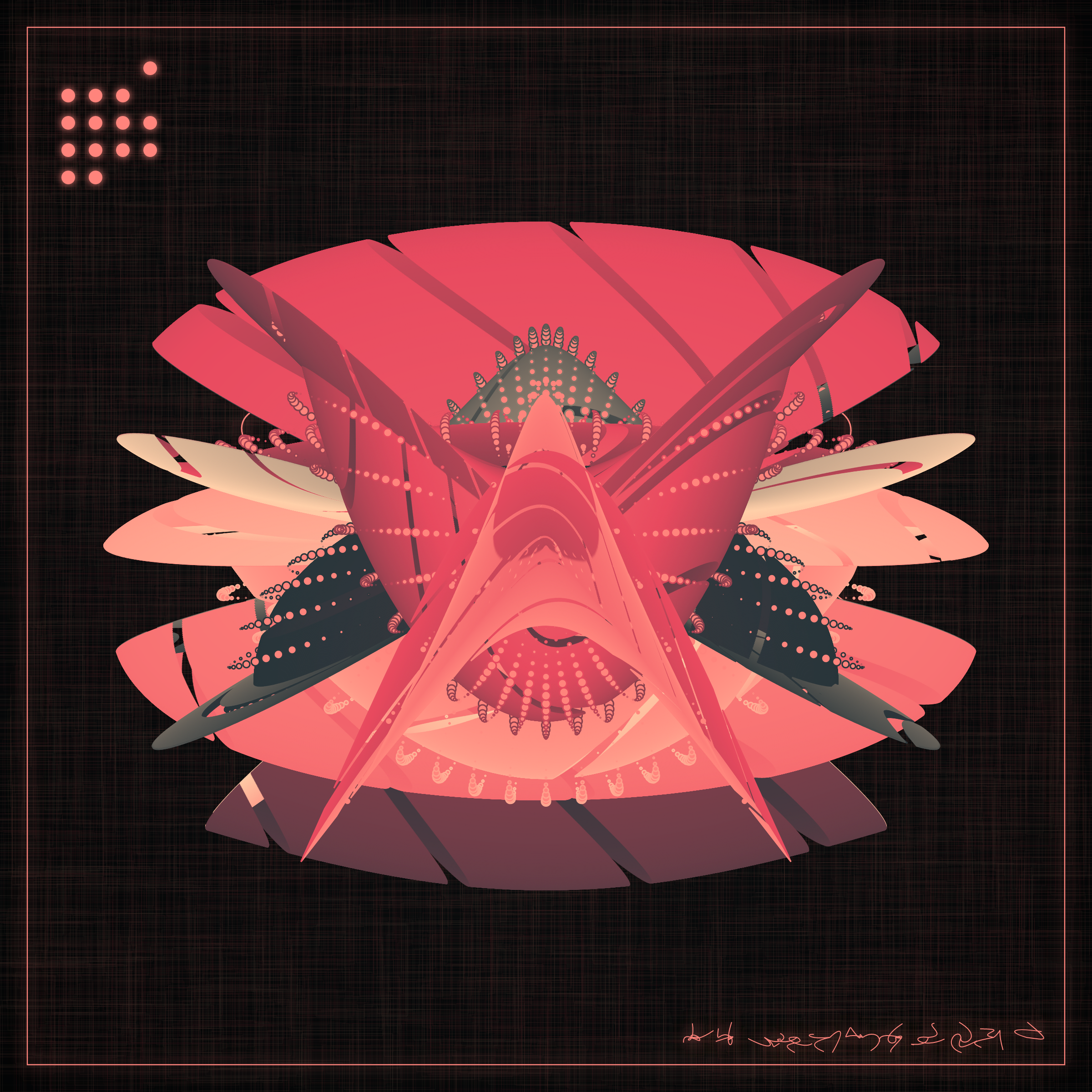 Art Blocks - Art Blocks v2 - Alien Insects #33 - NFT # 137000033