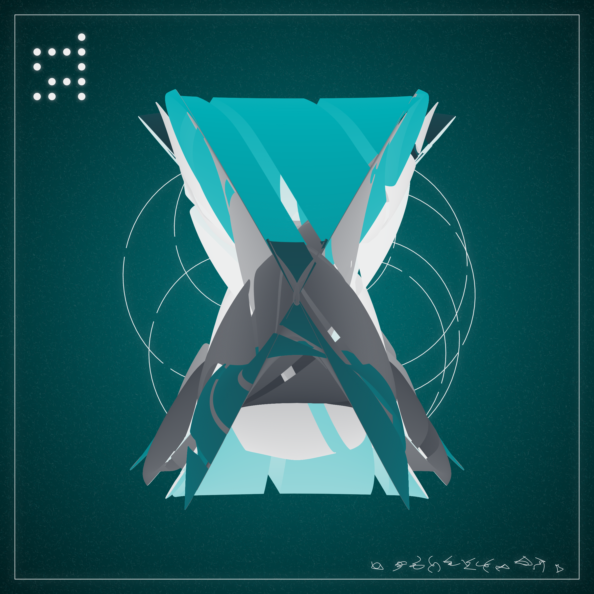 Art Blocks - Art Blocks v2 - Alien Insects #34 - NFT # 137000034