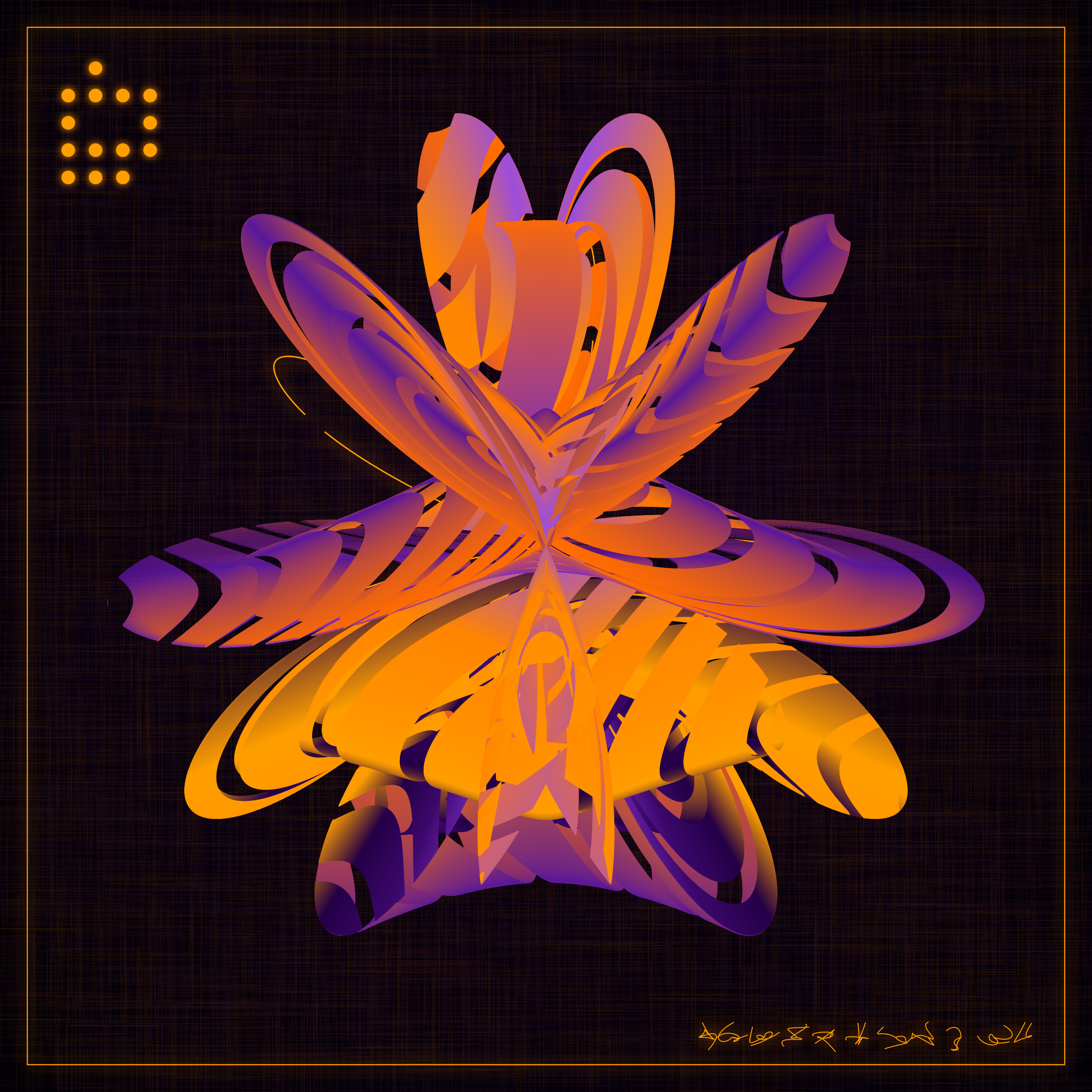 Art Blocks - Art Blocks v2 - Alien Insects #42 - NFT # 137000042