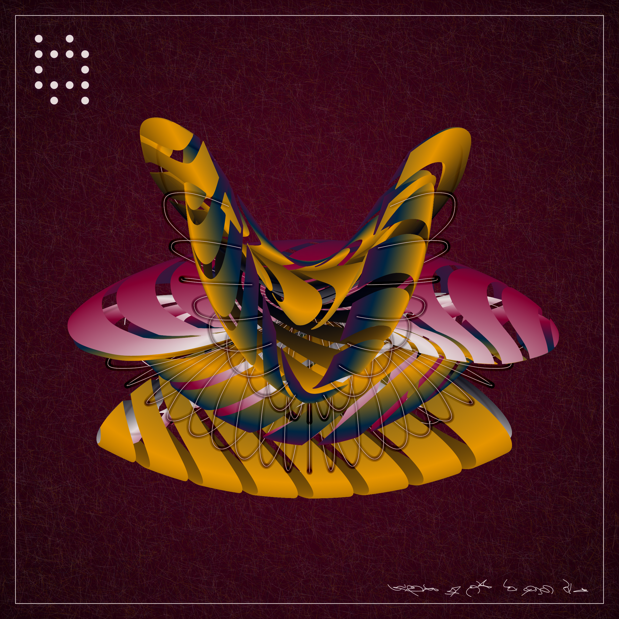 Art Blocks - Art Blocks v2 - Alien Insects #43 - NFT # 137000043