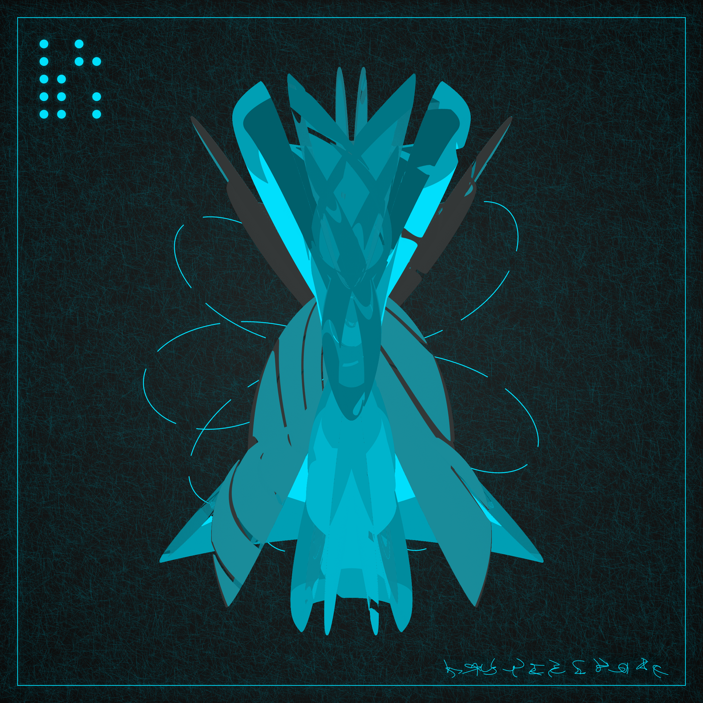 Art Blocks - Art Blocks v2 - Alien Insects #55 - NFT # 137000055