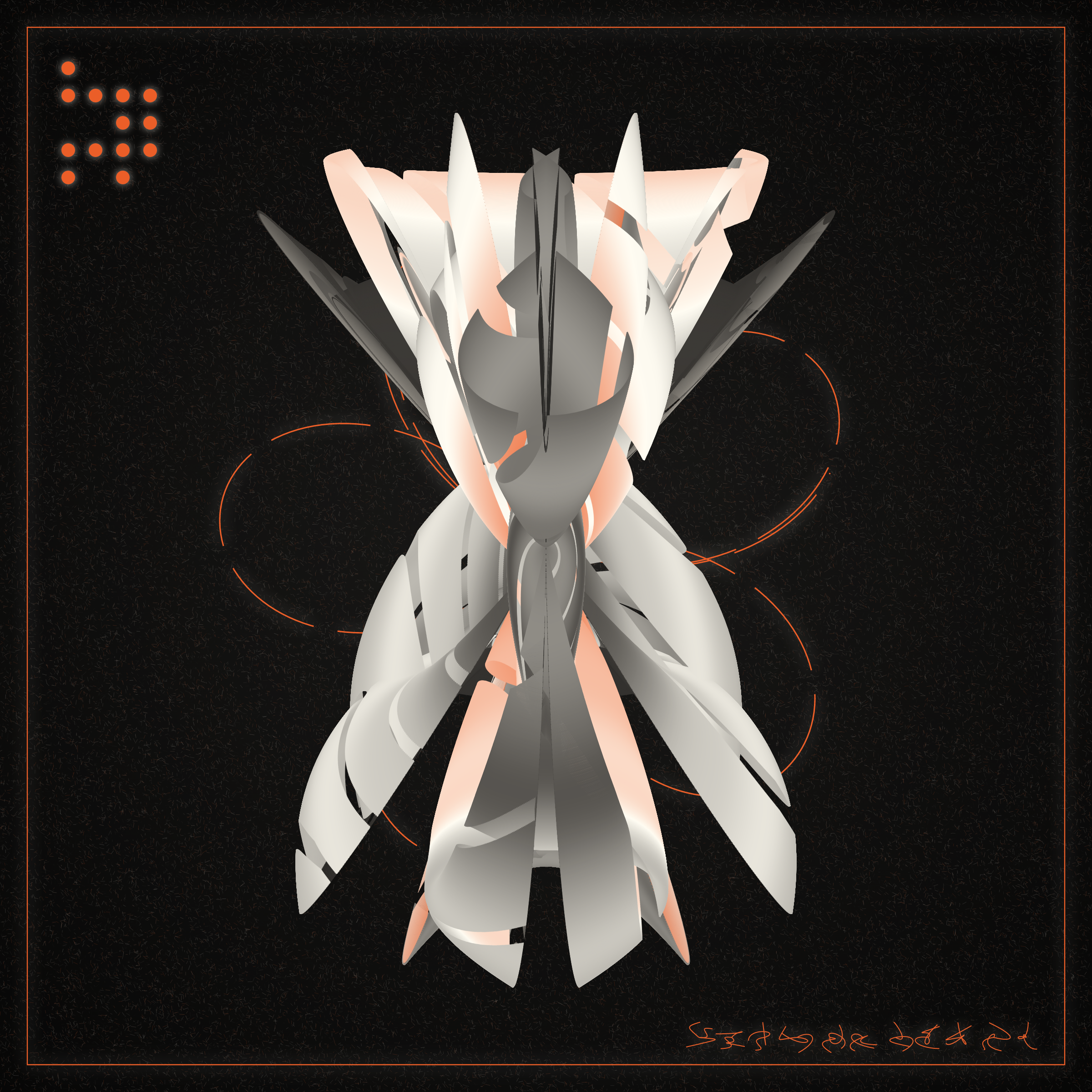 Art Blocks - Art Blocks v2 - Alien Insects #63 - NFT # 137000063