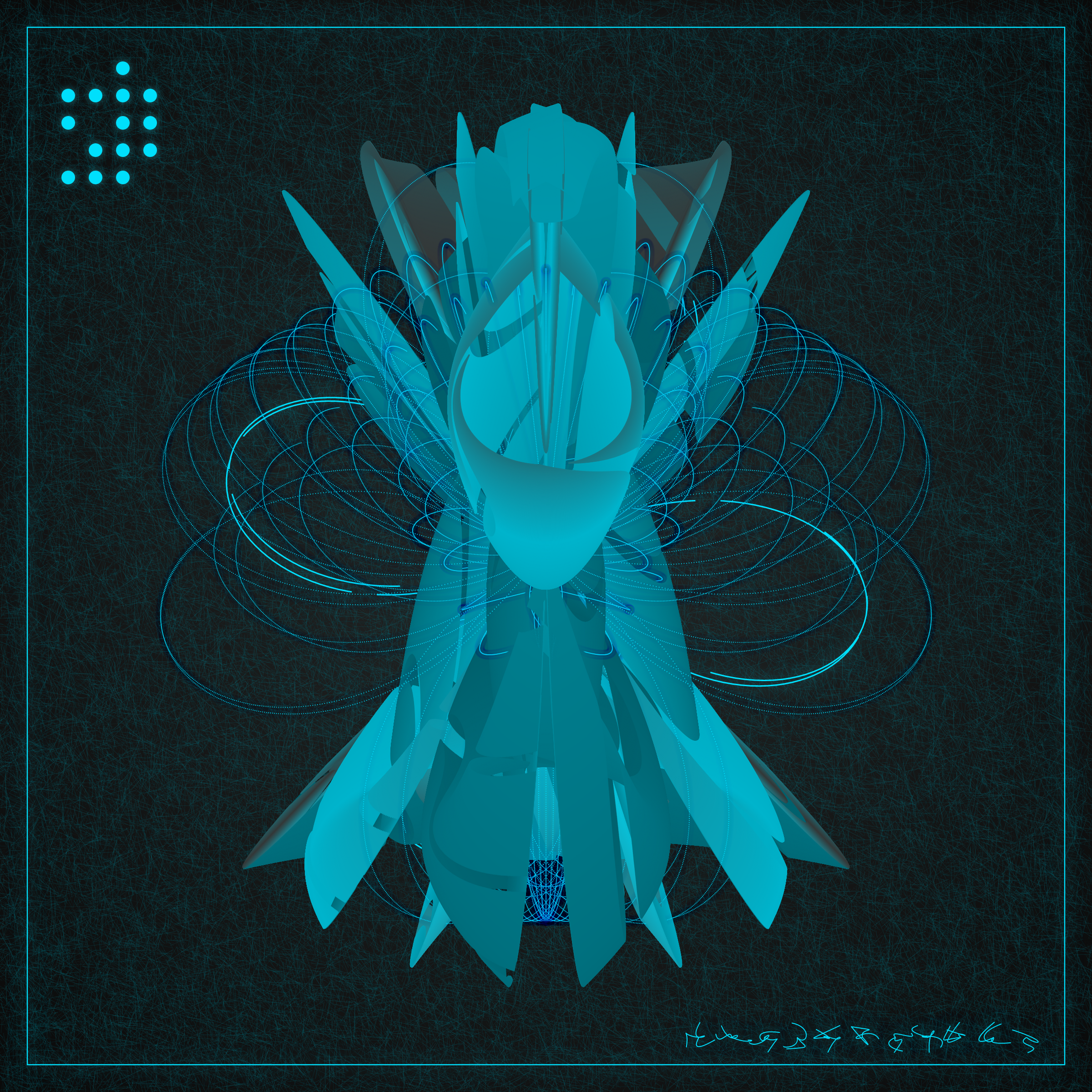 Art Blocks - Art Blocks v2 - Alien Insects #64 - NFT # 137000064