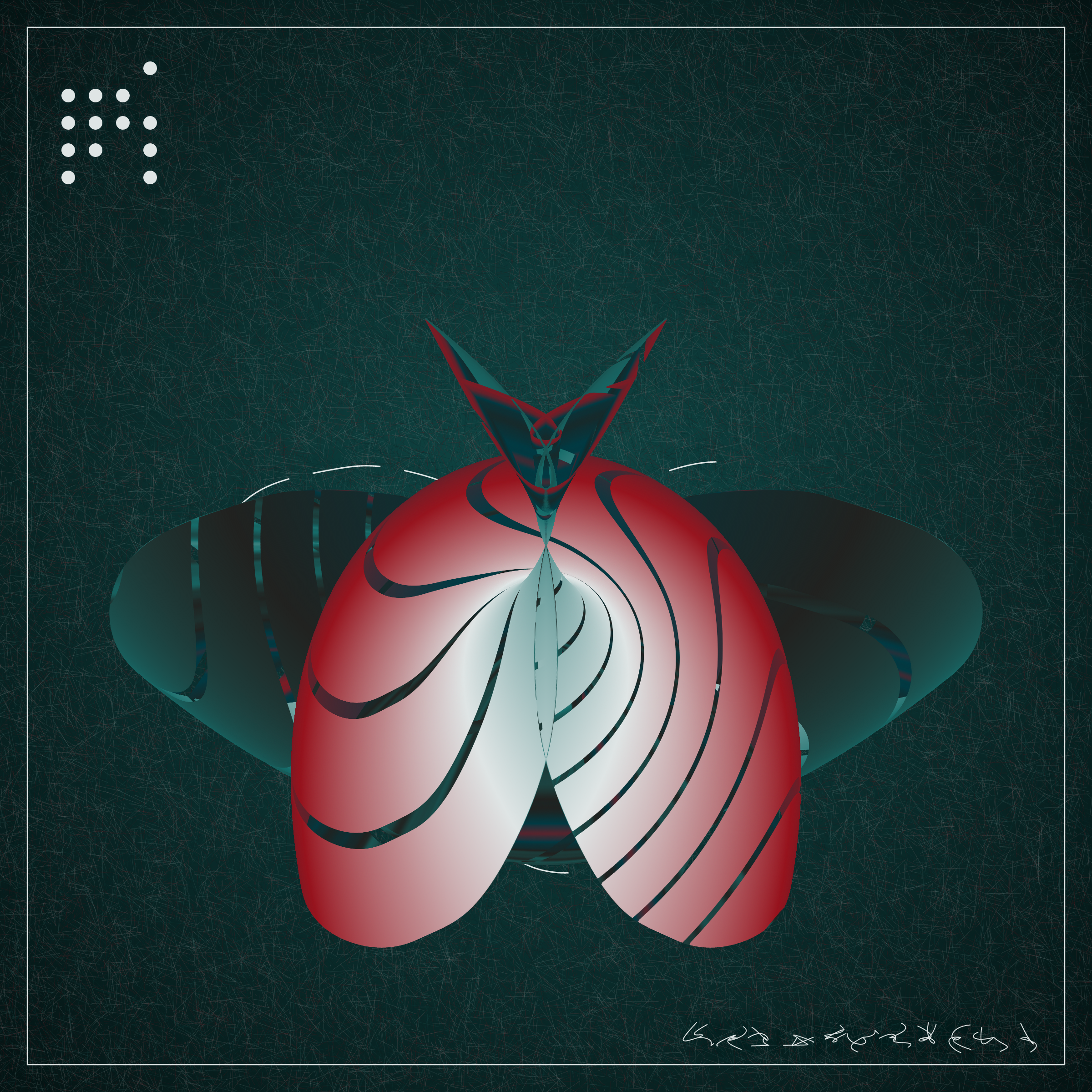 Art Blocks - Art Blocks v2 - Alien Insects #66 - NFT # 137000066