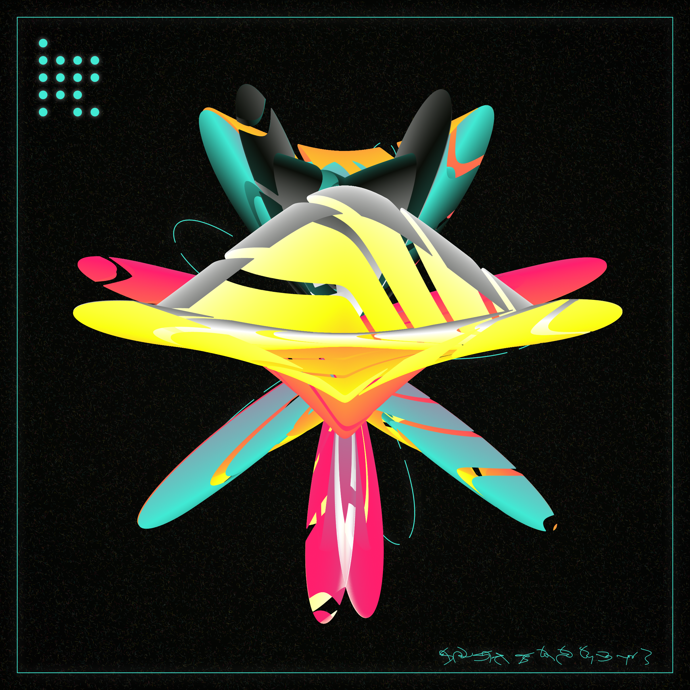 Art Blocks - Art Blocks v2 - Alien Insects #94 - NFT # 137000094