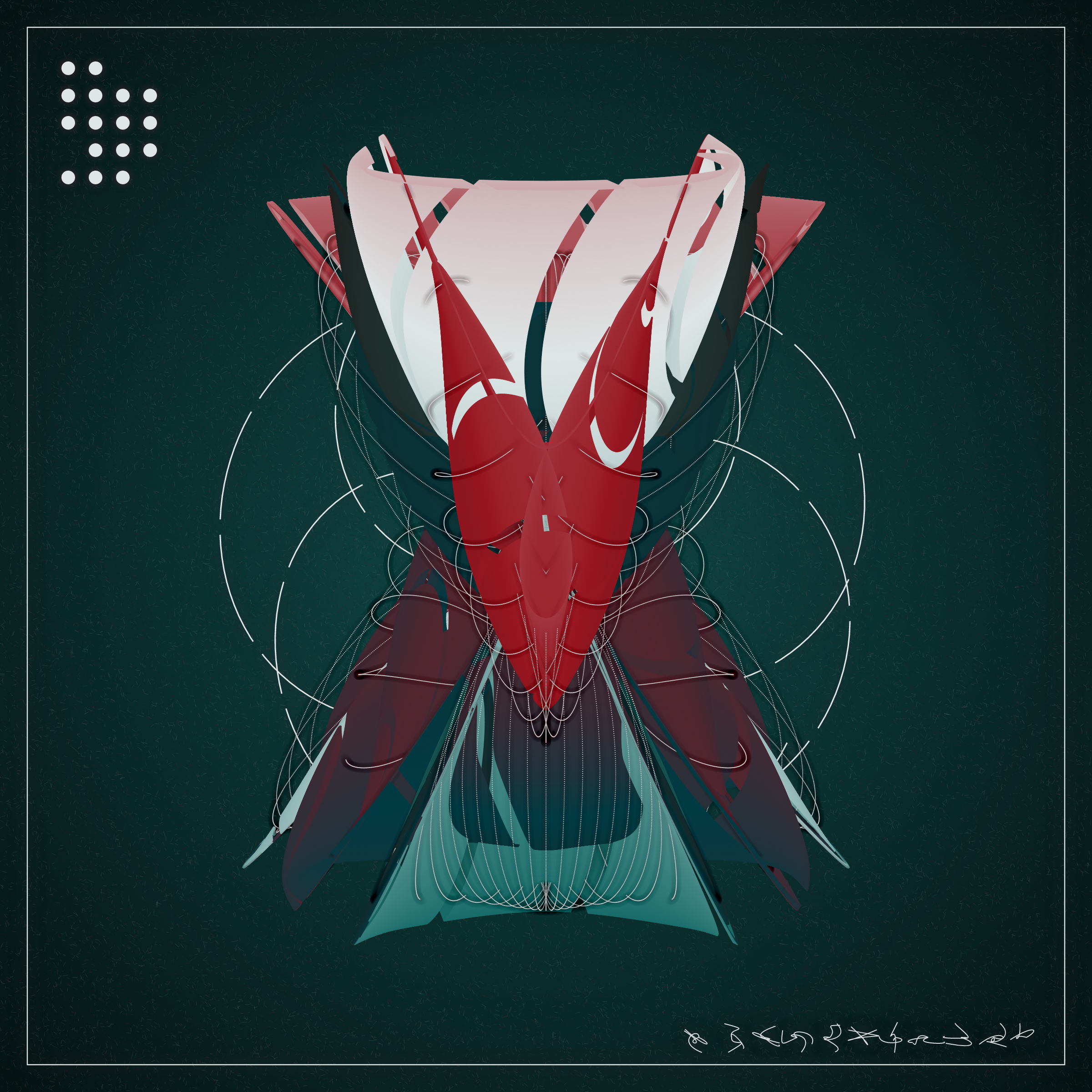 Art Blocks - Art Blocks v2 - Alien Insects #102 - NFT # 137000102