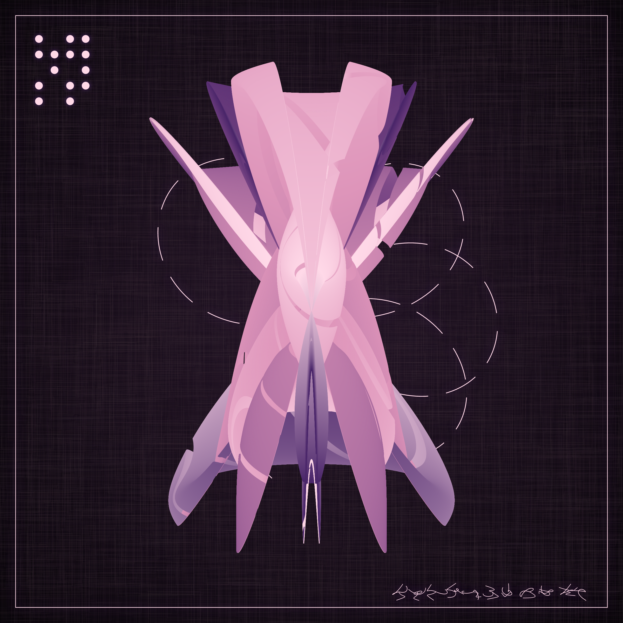 Art Blocks - Art Blocks v2 - Alien Insects #106 - NFT # 137000106