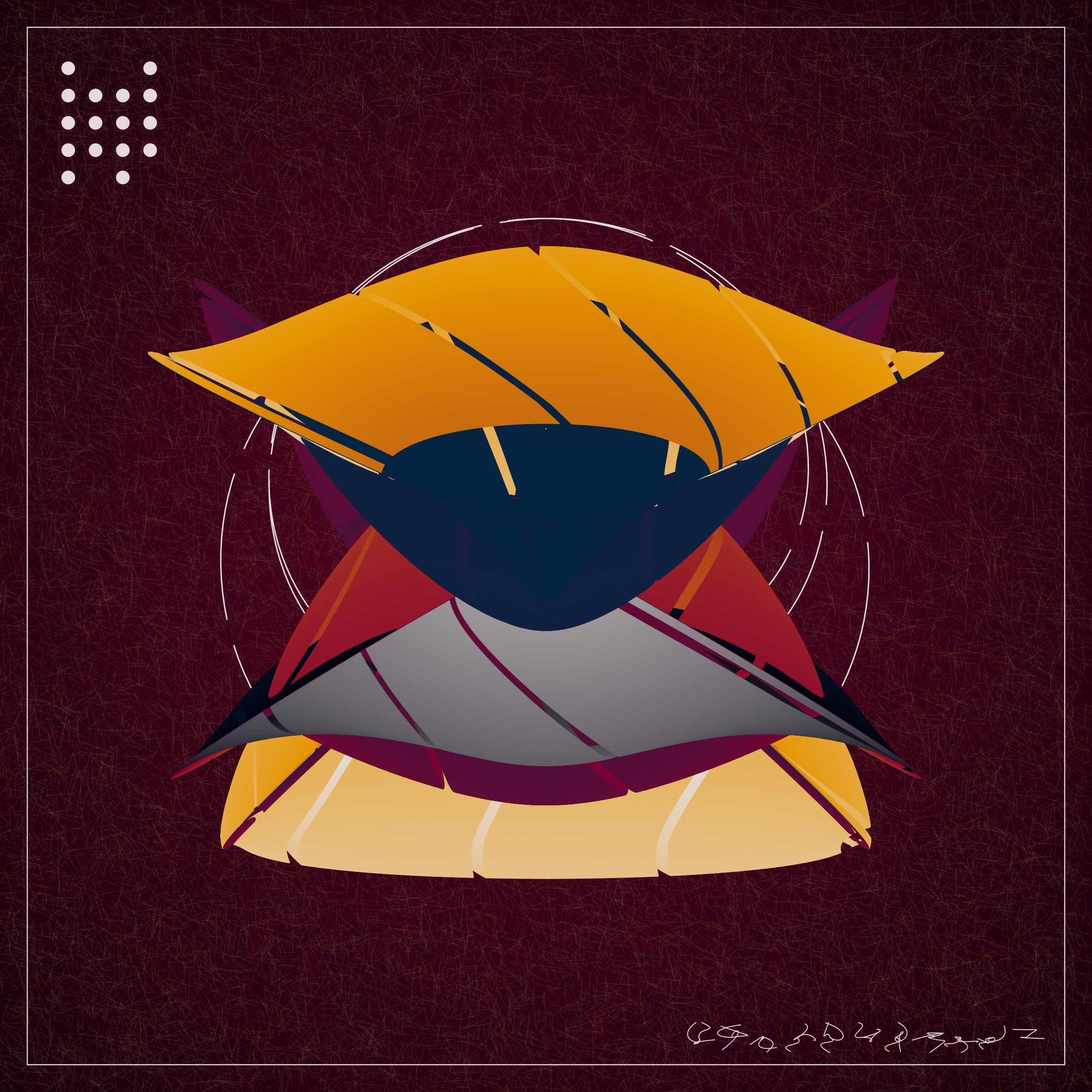 Art Blocks - Art Blocks v2 - Alien Insects #121 - NFT # 137000121