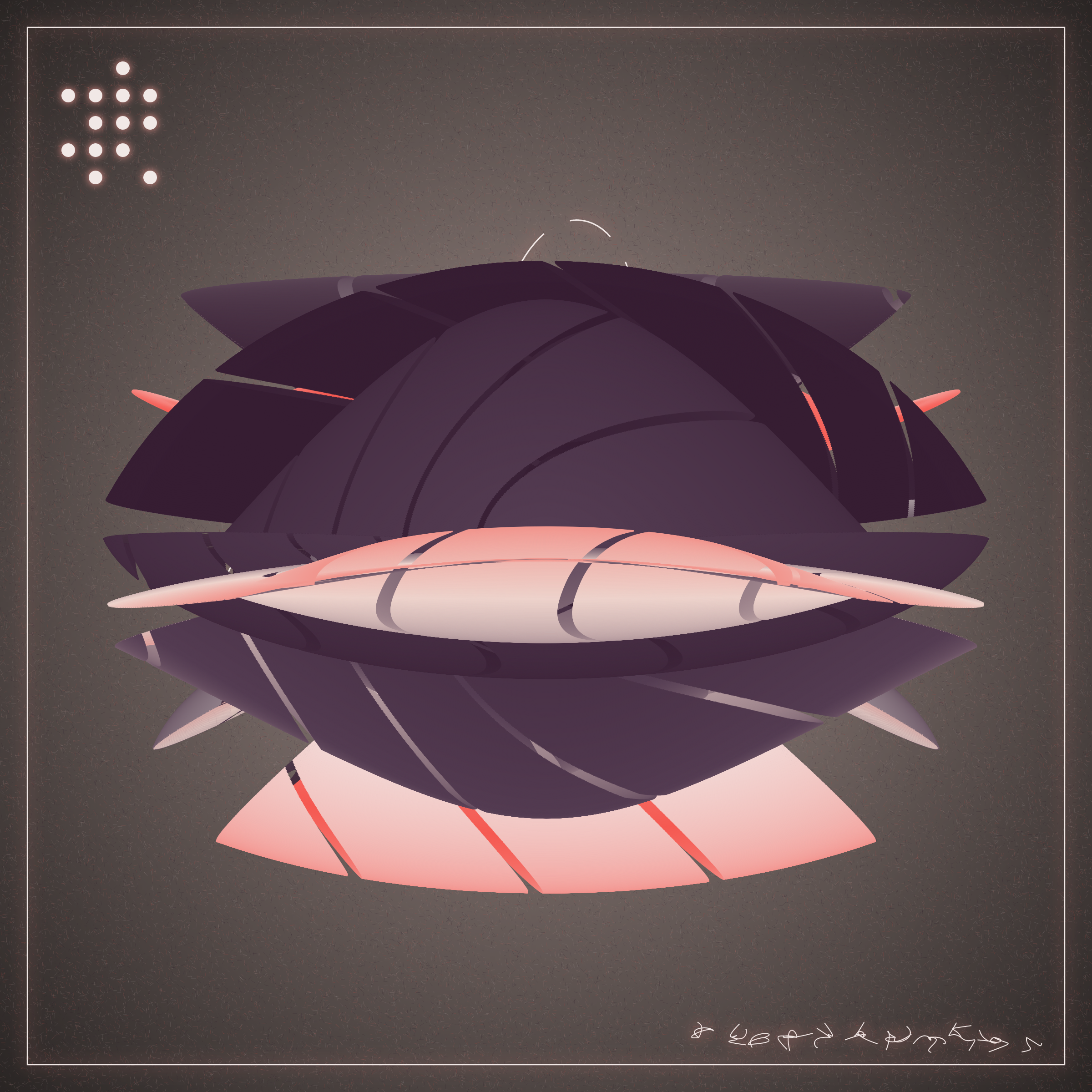 Art Blocks - Art Blocks v2 - Alien Insects #124 - NFT # 137000124