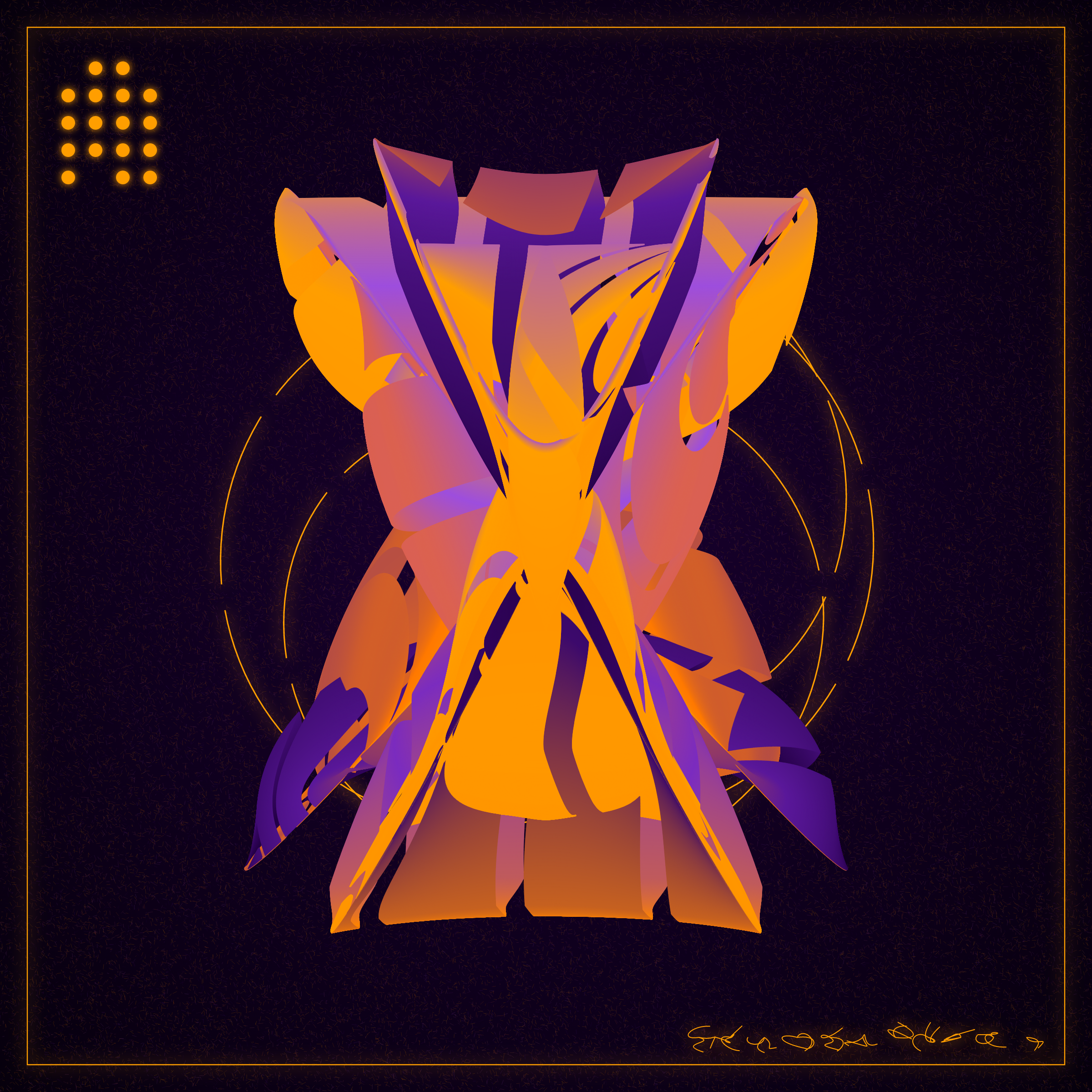 Art Blocks - Art Blocks v2 - Alien Insects #126 - NFT # 137000126