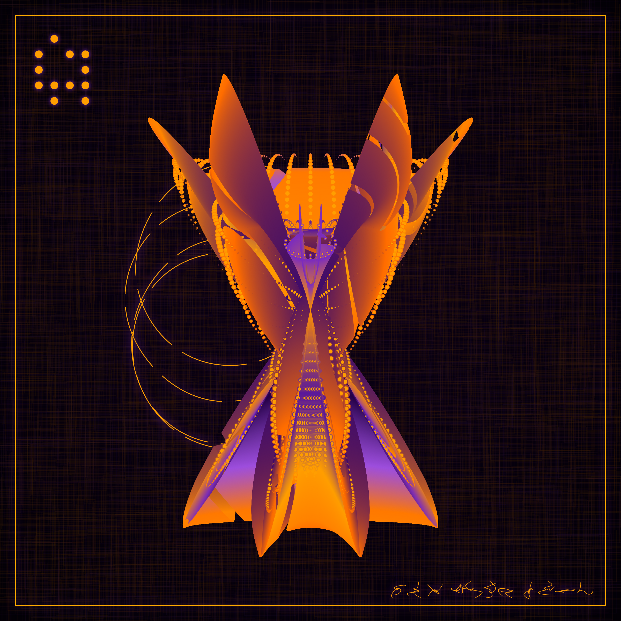 Art Blocks - Art Blocks v2 - Alien Insects #135 - NFT # 137000135