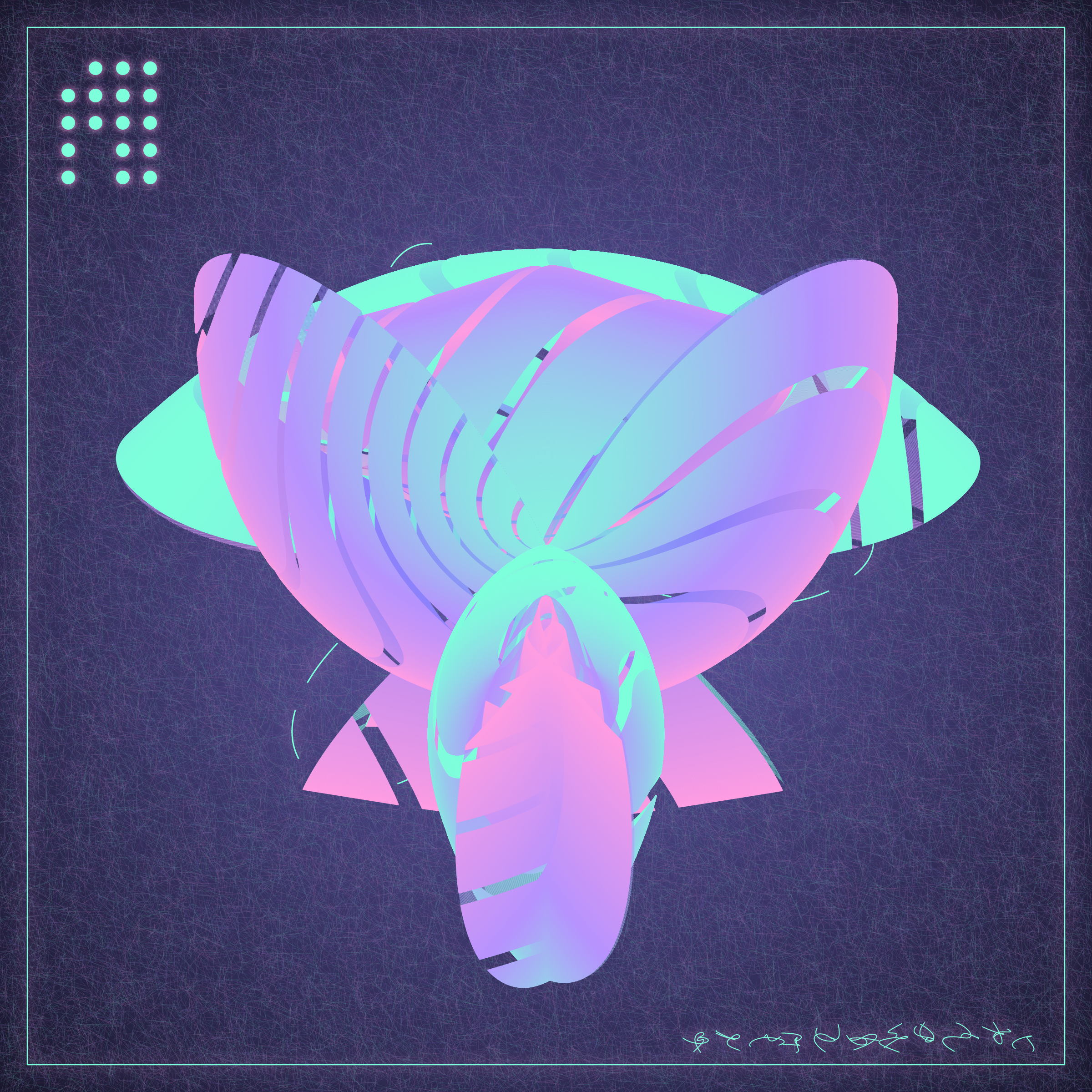 Art Blocks - Art Blocks v2 - Alien Insects #142 - NFT # 137000142