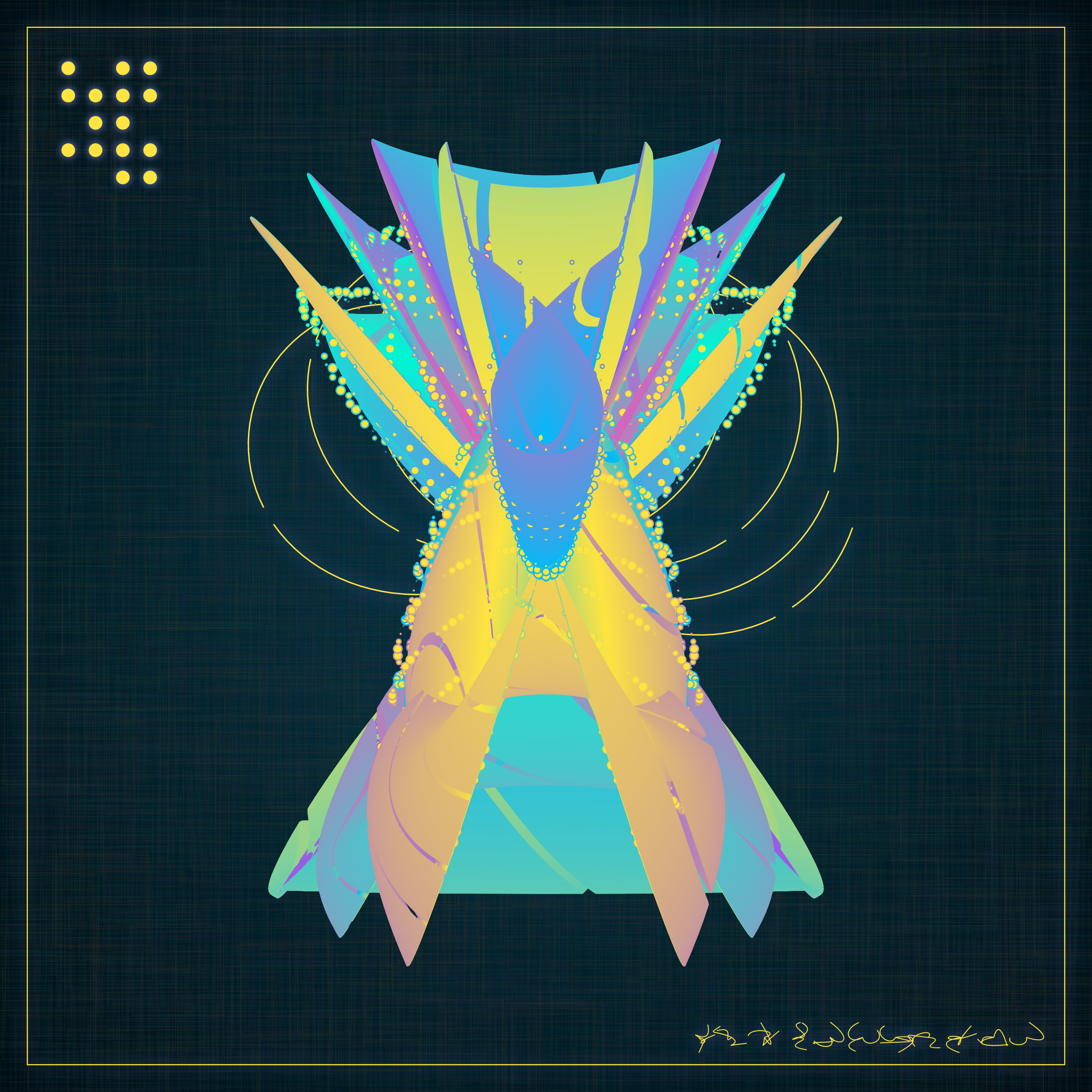 Art Blocks - Art Blocks v2 - Alien Insects #143 - NFT # 137000143