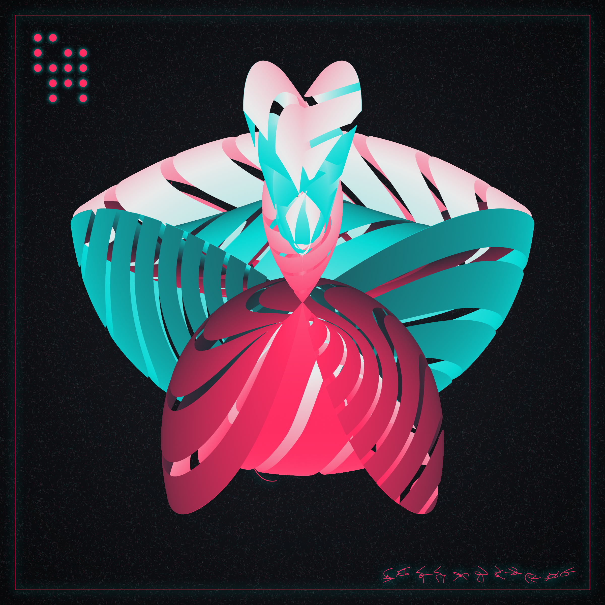 Art Blocks - Art Blocks v2 - Alien Insects #147 - NFT # 137000147