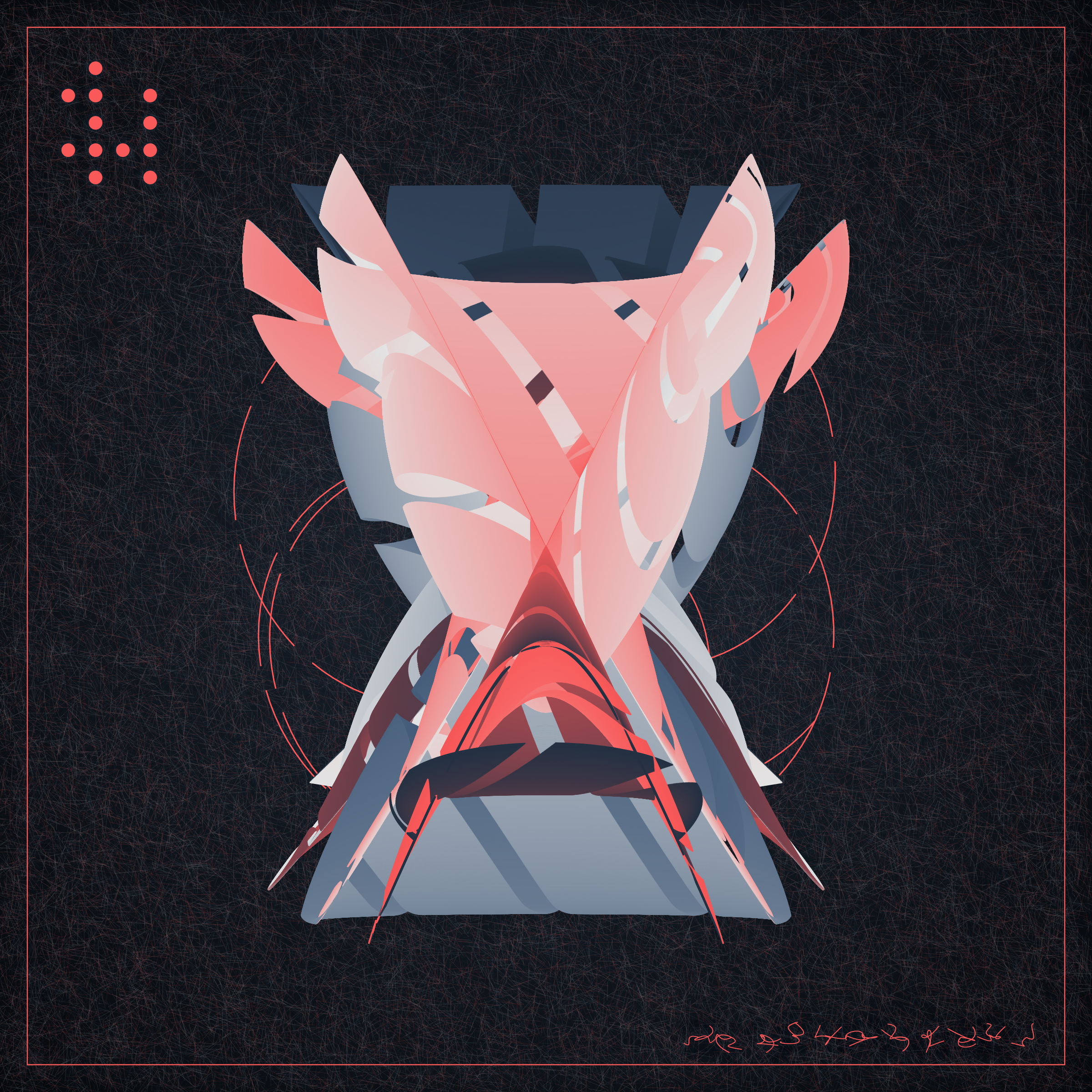 Art Blocks - Art Blocks v2 - Alien Insects #154 - NFT # 137000154