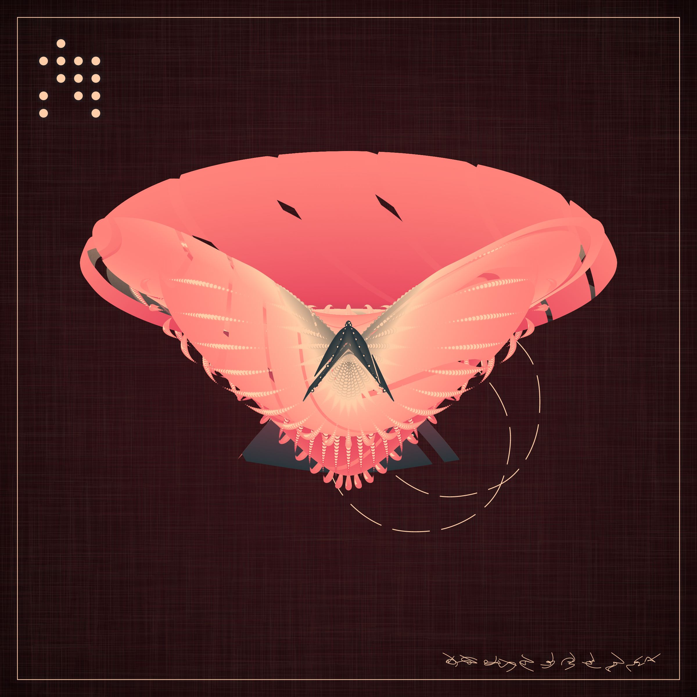 Art Blocks - Art Blocks v2 - Alien Insects #156 - NFT # 137000156