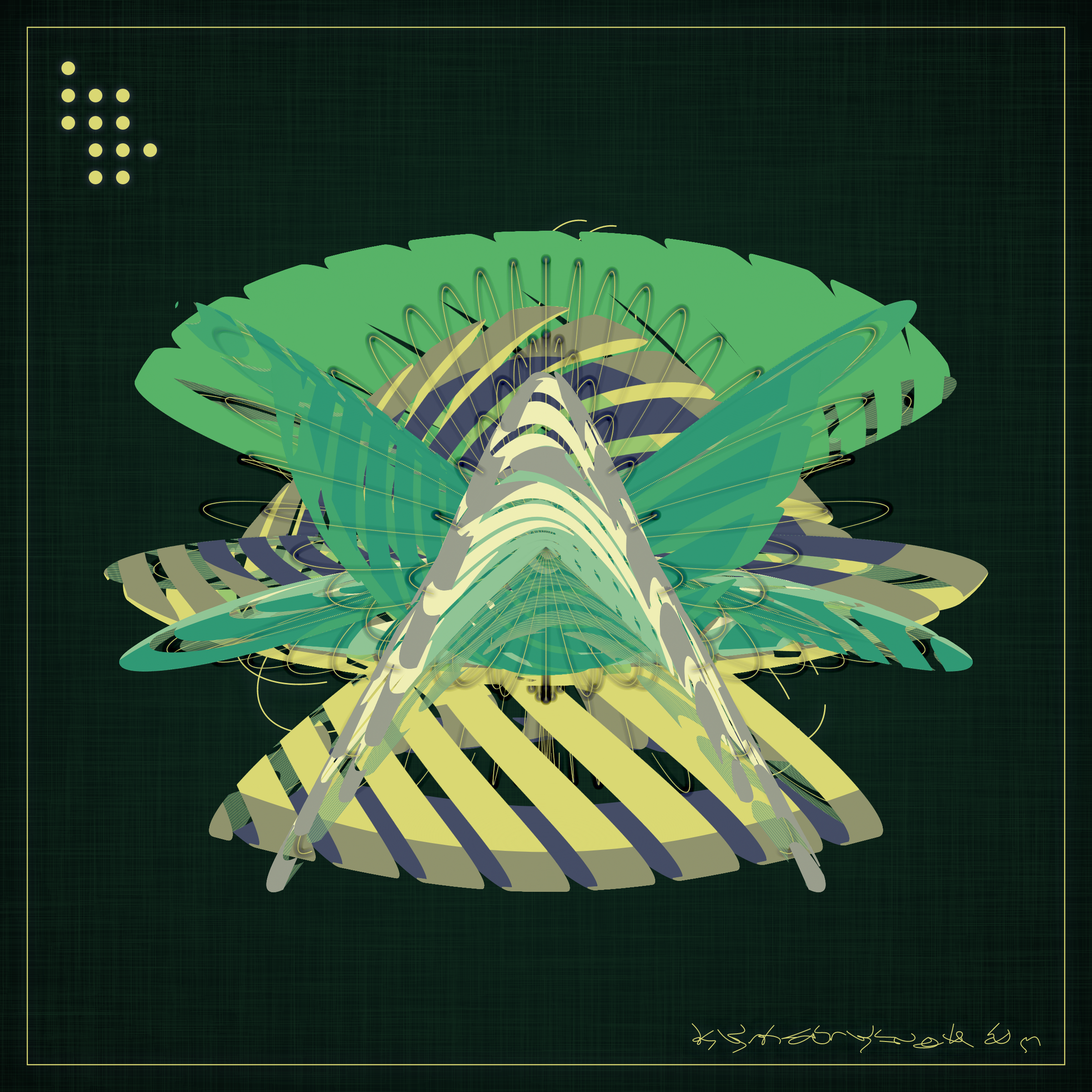 Art Blocks - Art Blocks v2 - Alien Insects #160 - NFT # 137000160