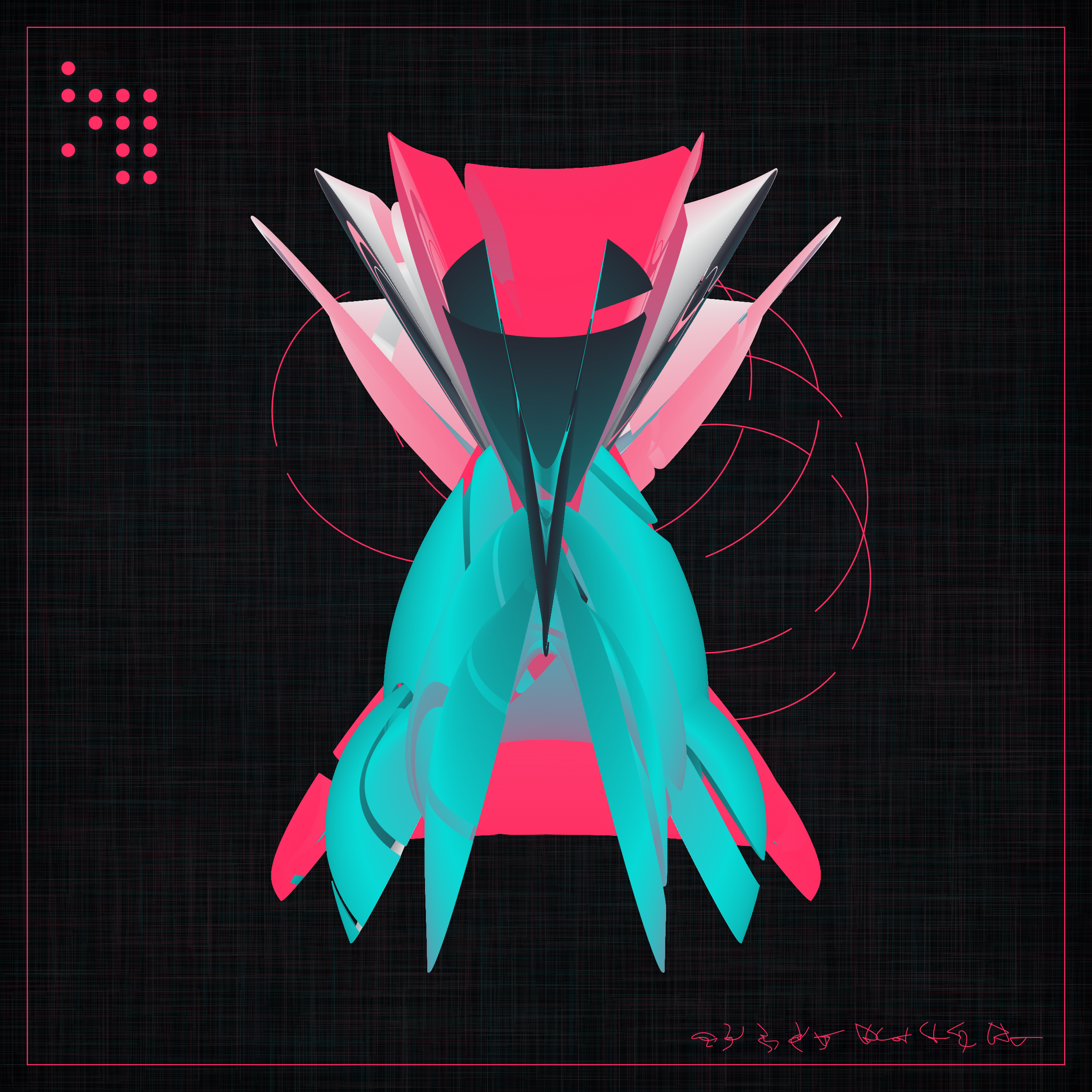 Art Blocks - Art Blocks v2 - Alien Insects #169 - NFT # 137000169