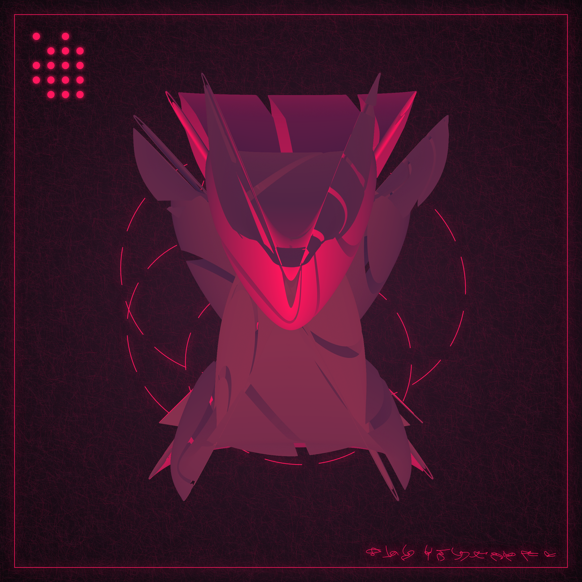 Art Blocks - Art Blocks v2 - Alien Insects #188 - NFT # 137000188