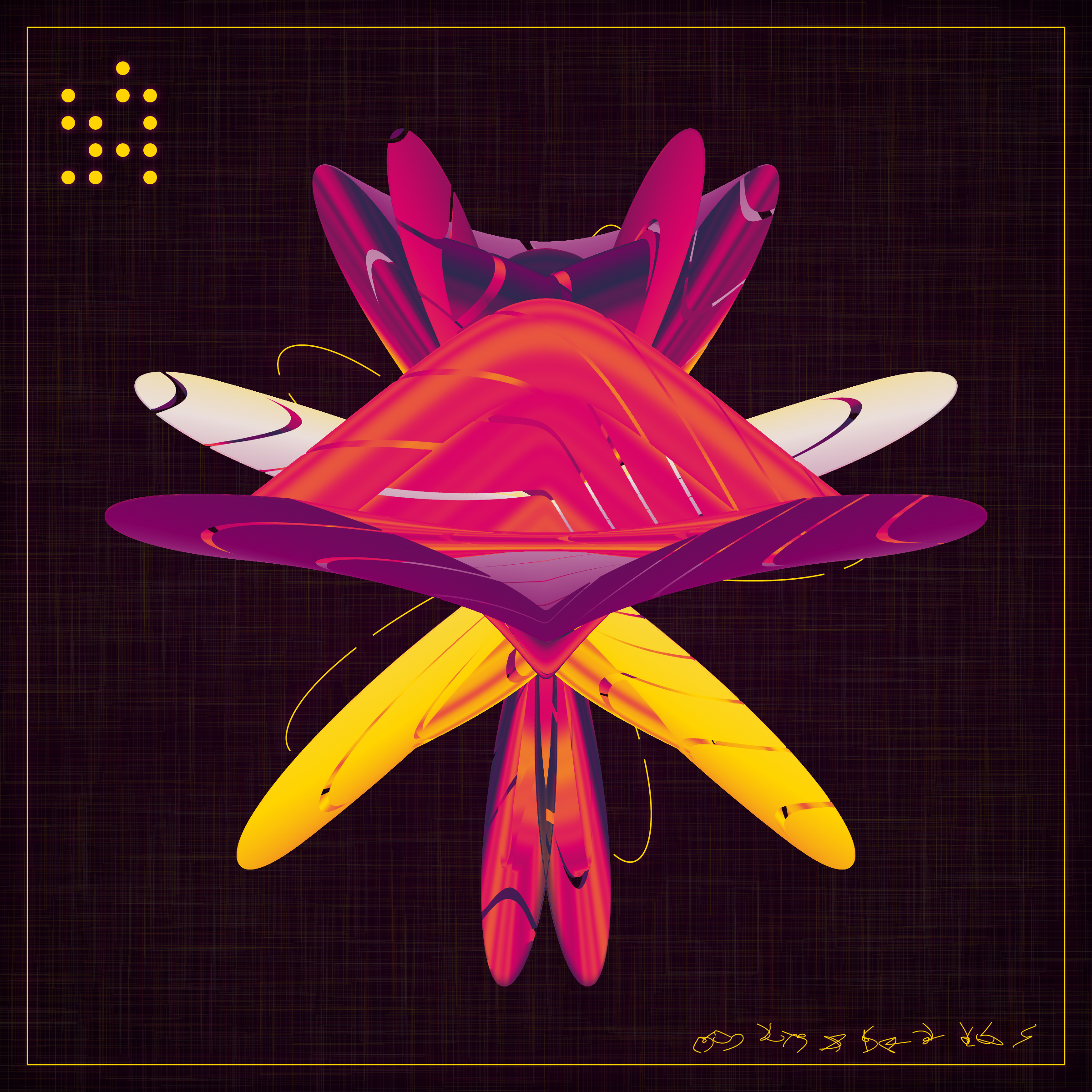 Art Blocks - Art Blocks v2 - Alien Insects #197 - NFT # 137000197