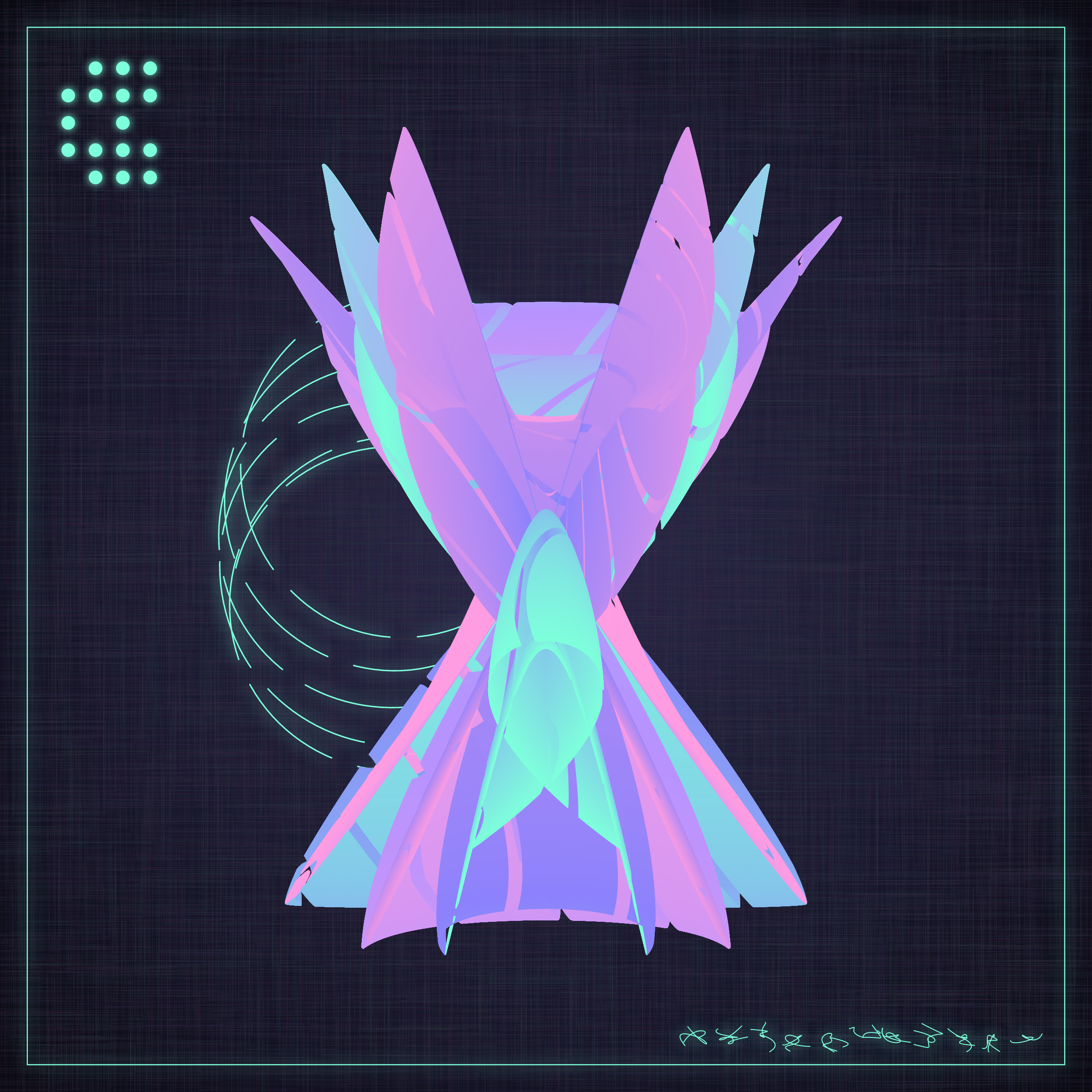 Art Blocks - Art Blocks v2 - Alien Insects #200 - NFT # 137000200