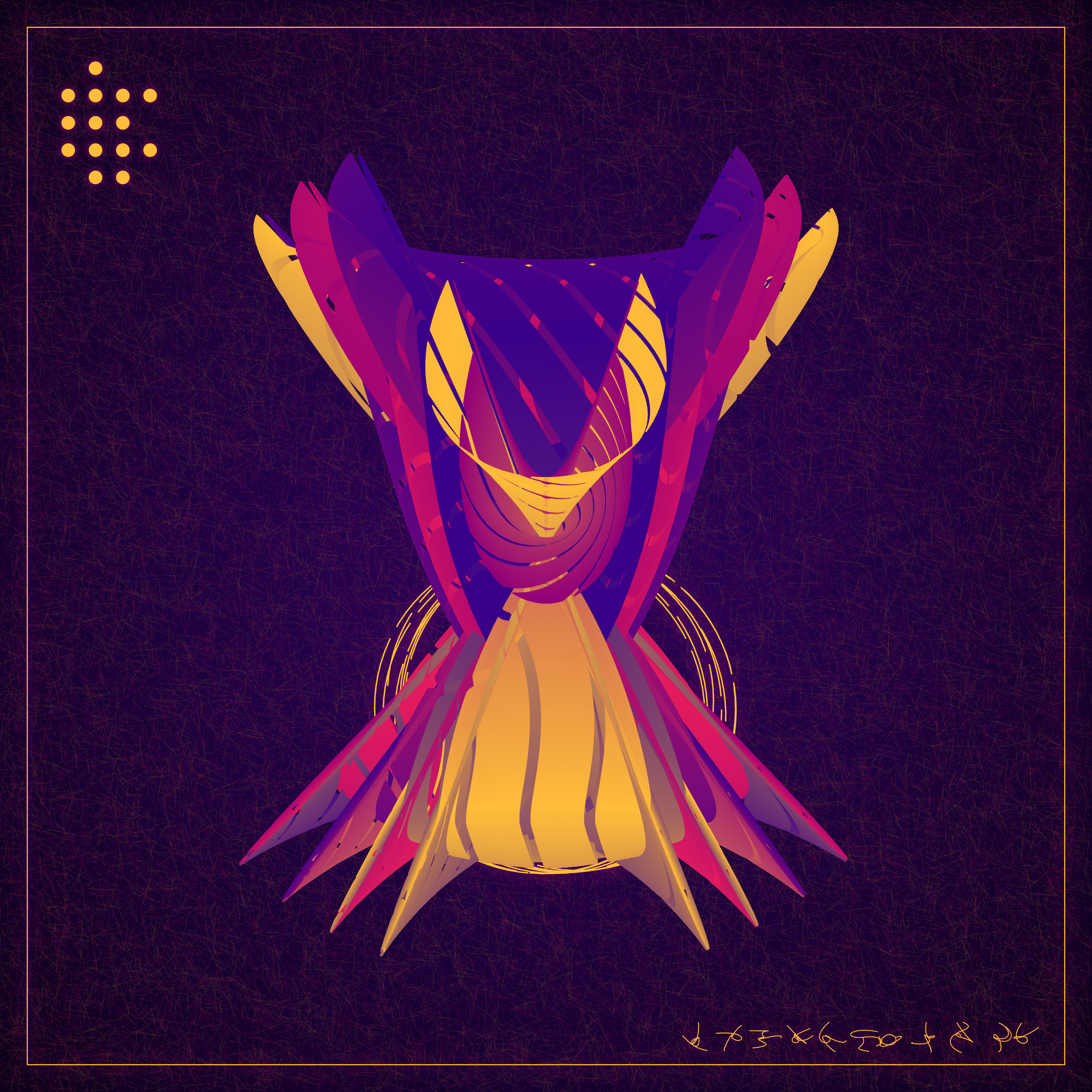 Art Blocks - Art Blocks v2 - Alien Insects #203 - NFT # 137000203