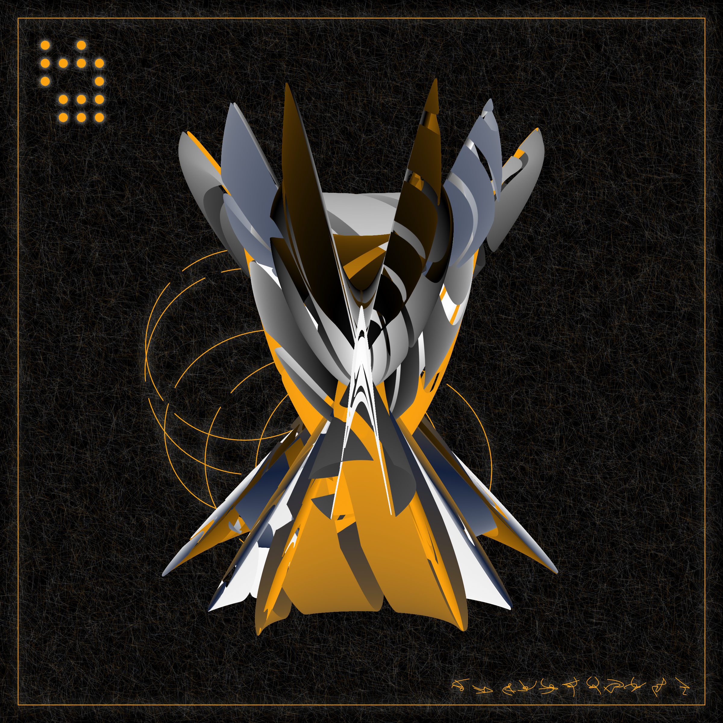 Art Blocks - Art Blocks v2 - Alien Insects #206 - NFT # 137000206