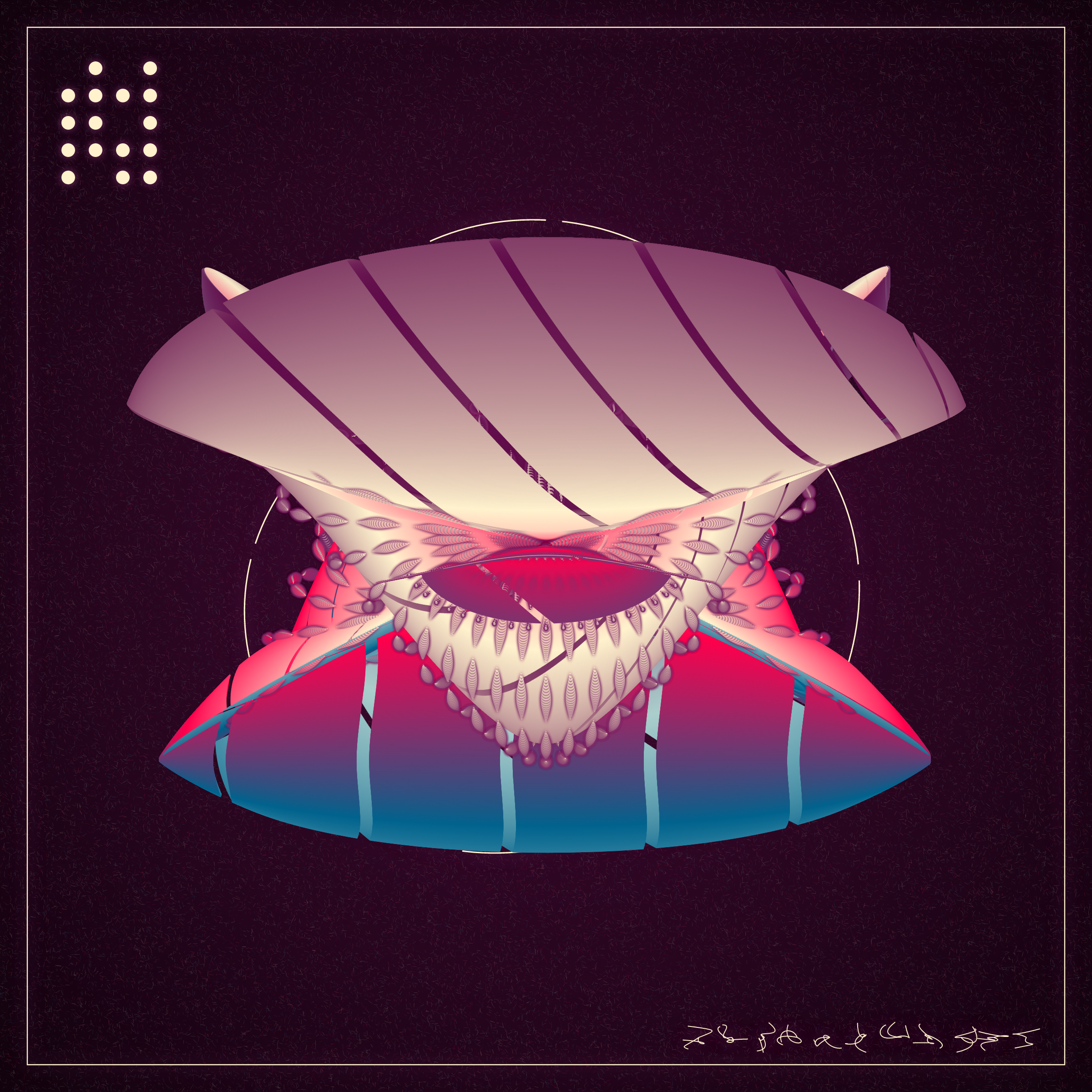 Art Blocks - Art Blocks v2 - Alien Insects #208 - NFT # 137000208