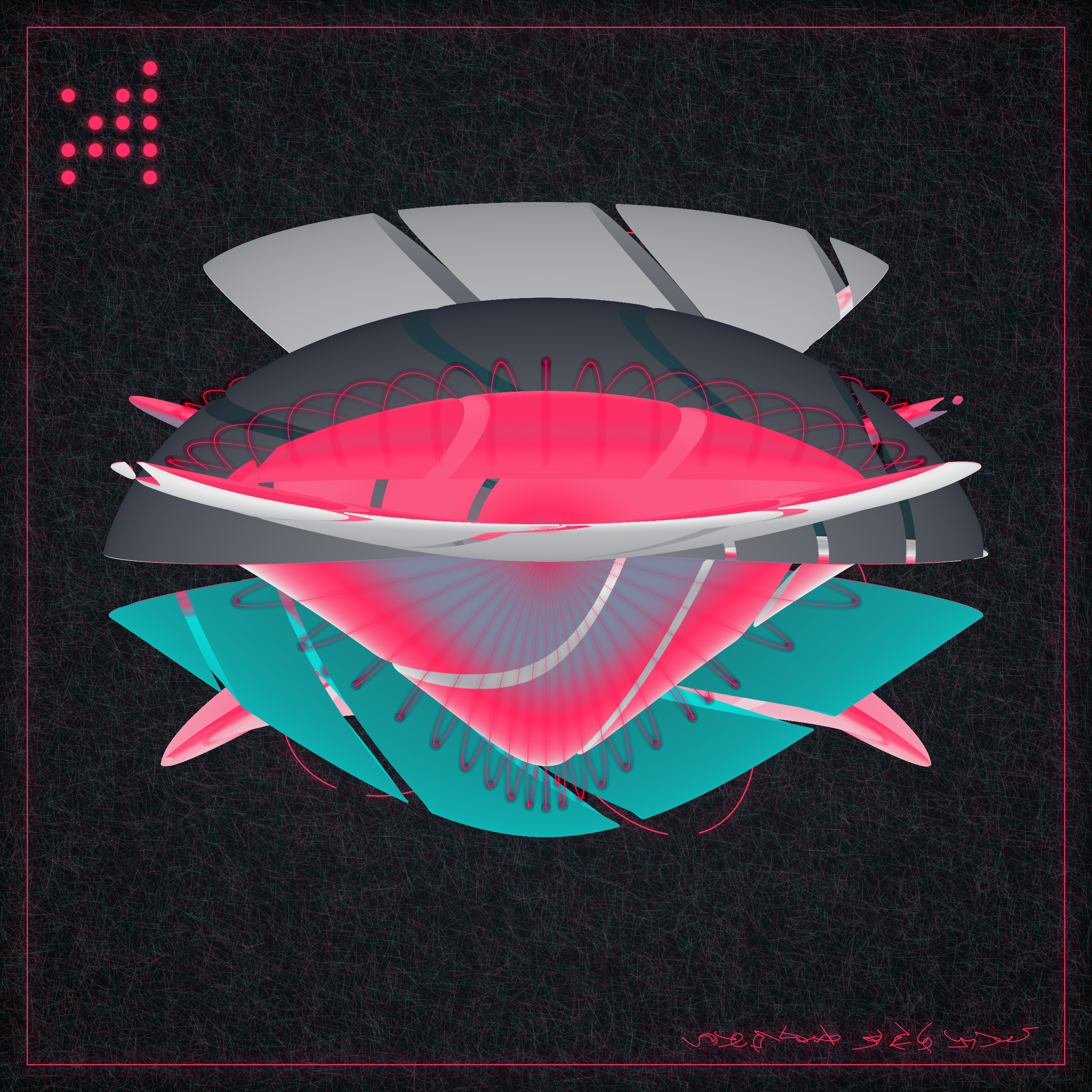 Art Blocks - Art Blocks v2 - Alien Insects #222 - NFT # 137000222