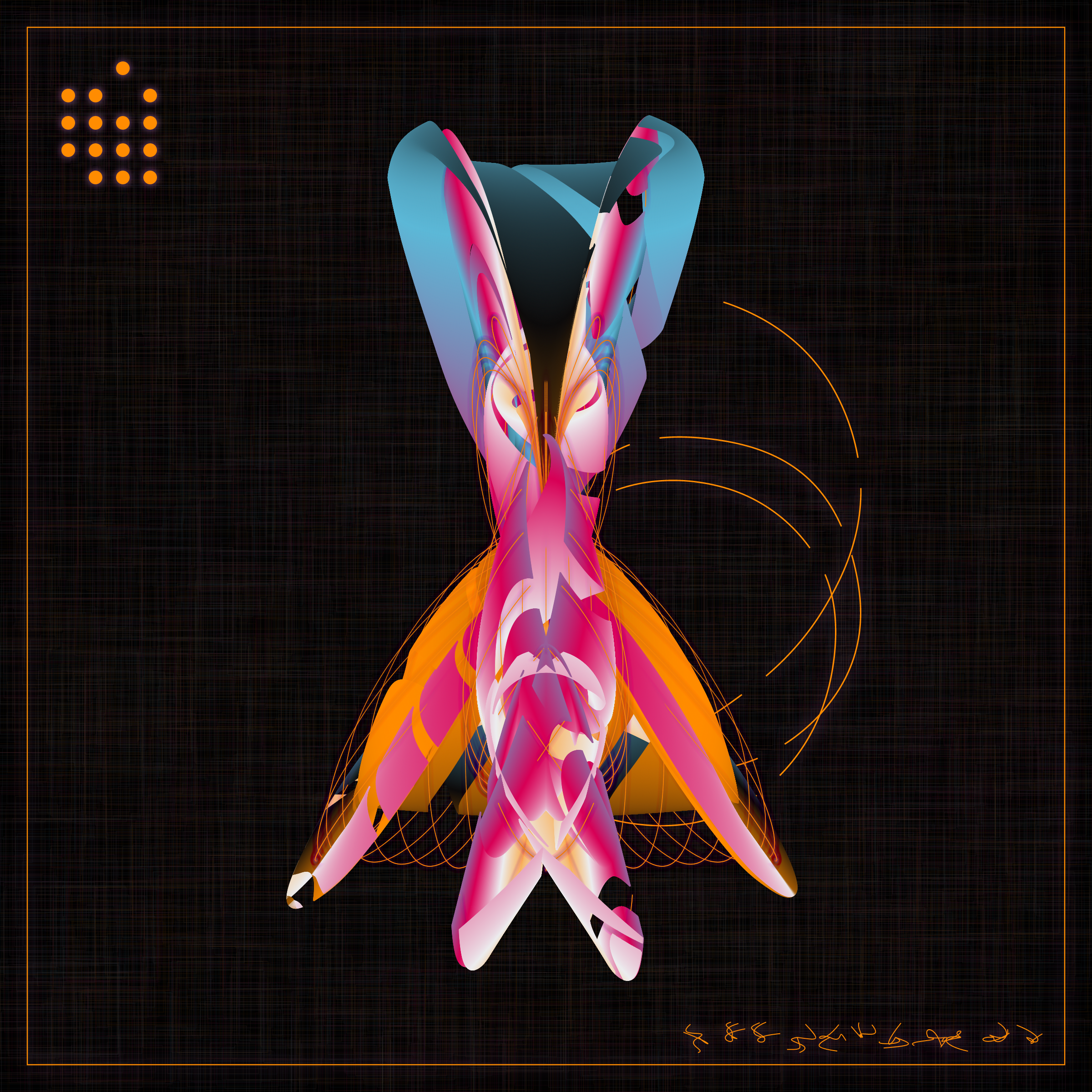 Art Blocks - Art Blocks v2 - Alien Insects #239 - NFT # 137000239