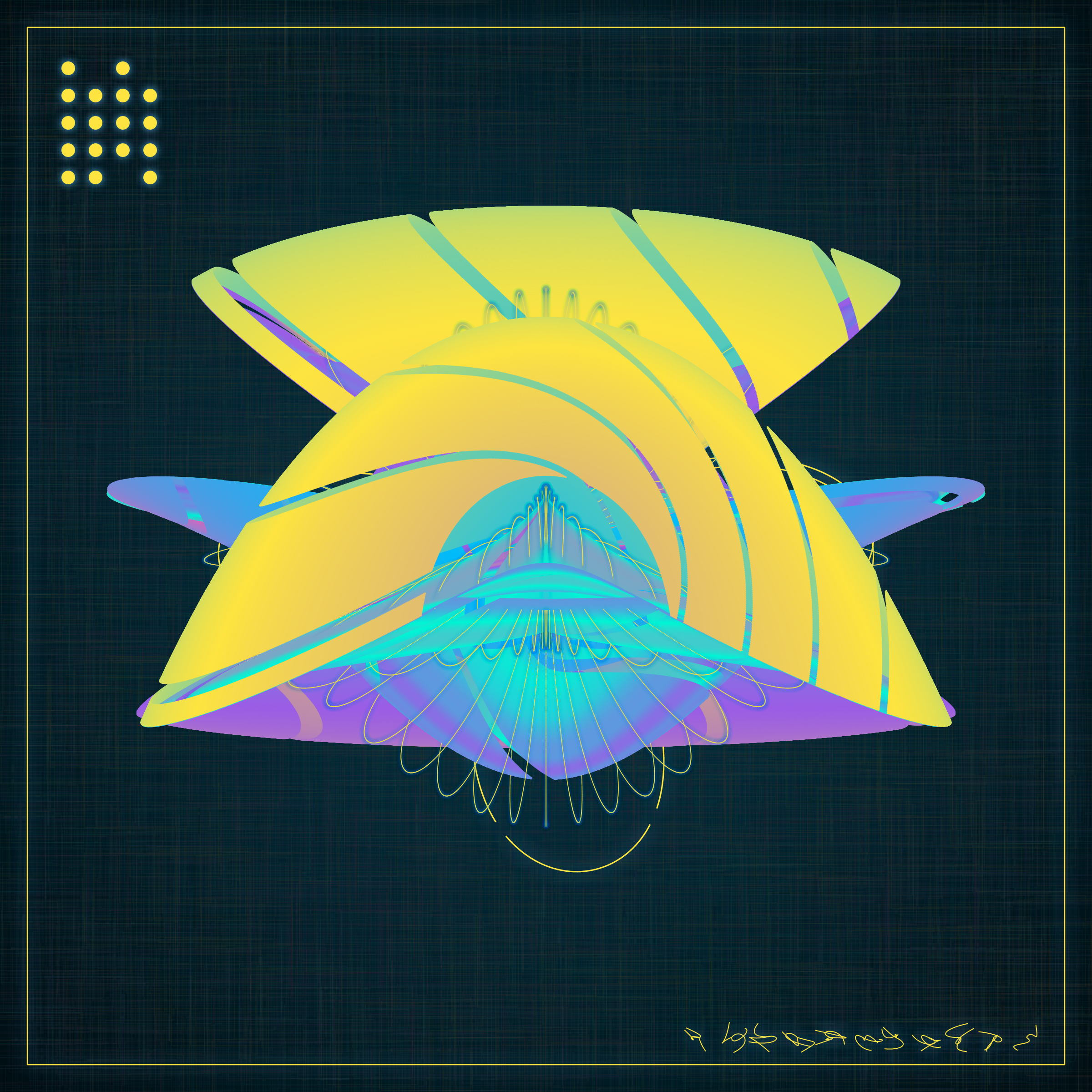 Art Blocks - Art Blocks v2 - Alien Insects #241 - NFT # 137000241