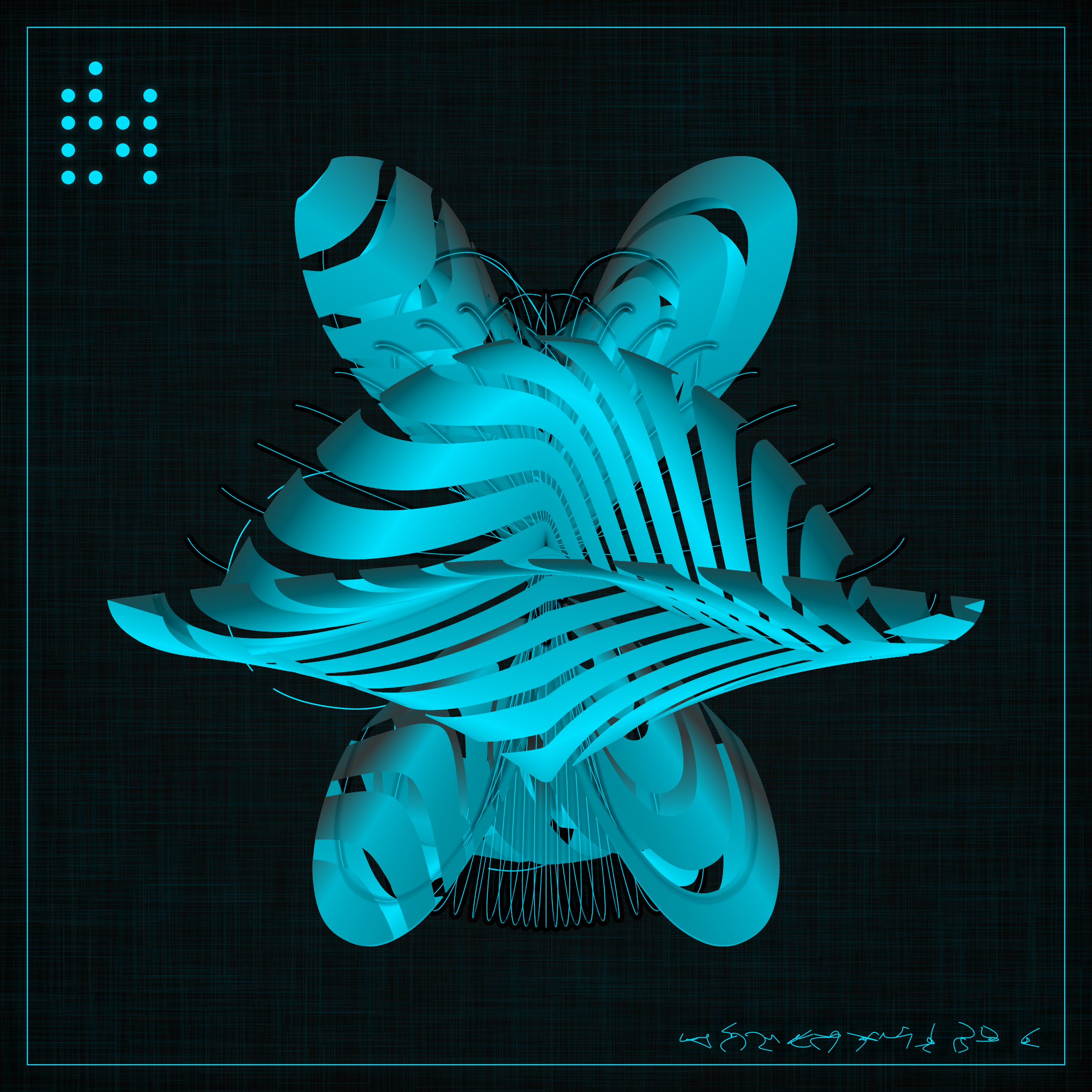 Art Blocks - Art Blocks v2 - Alien Insects #243 - NFT # 137000243