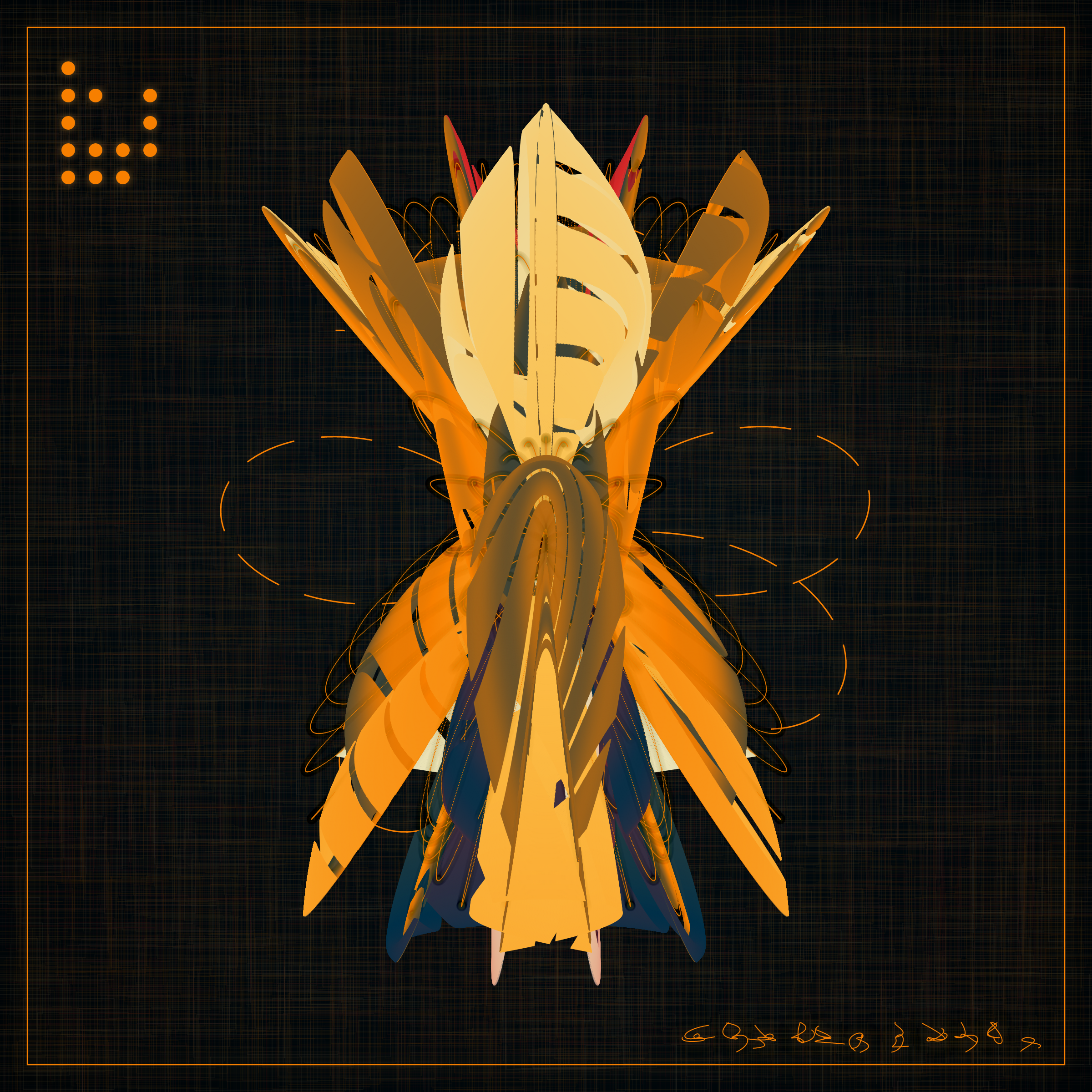 Art Blocks - Art Blocks v2 - Alien Insects #246 - NFT # 137000246